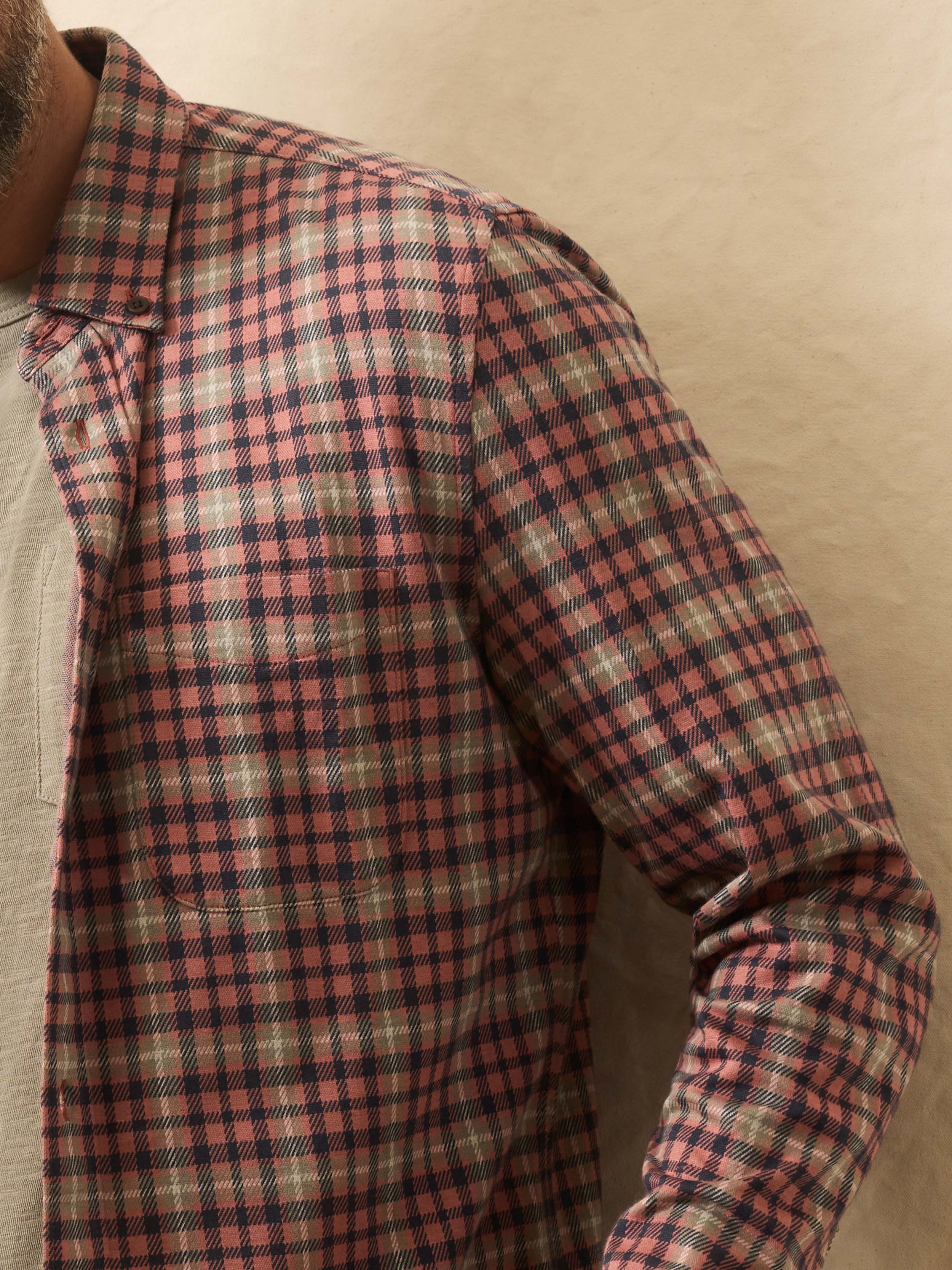 Coastline Knit Shirt - Redstone Forest Plaid | Faherty Brand