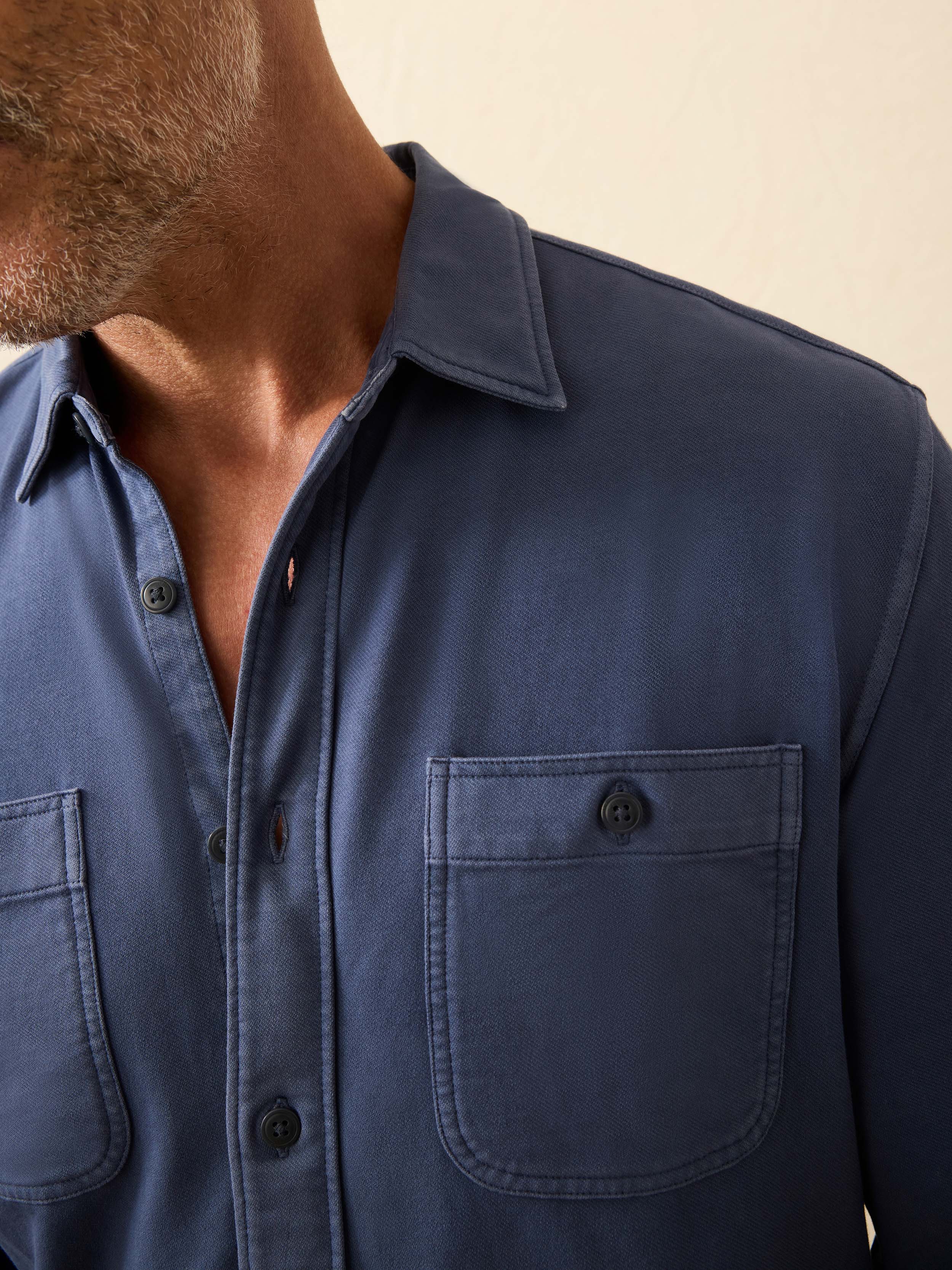 Field Knit Shirt - Blue Nights | Faherty Brand