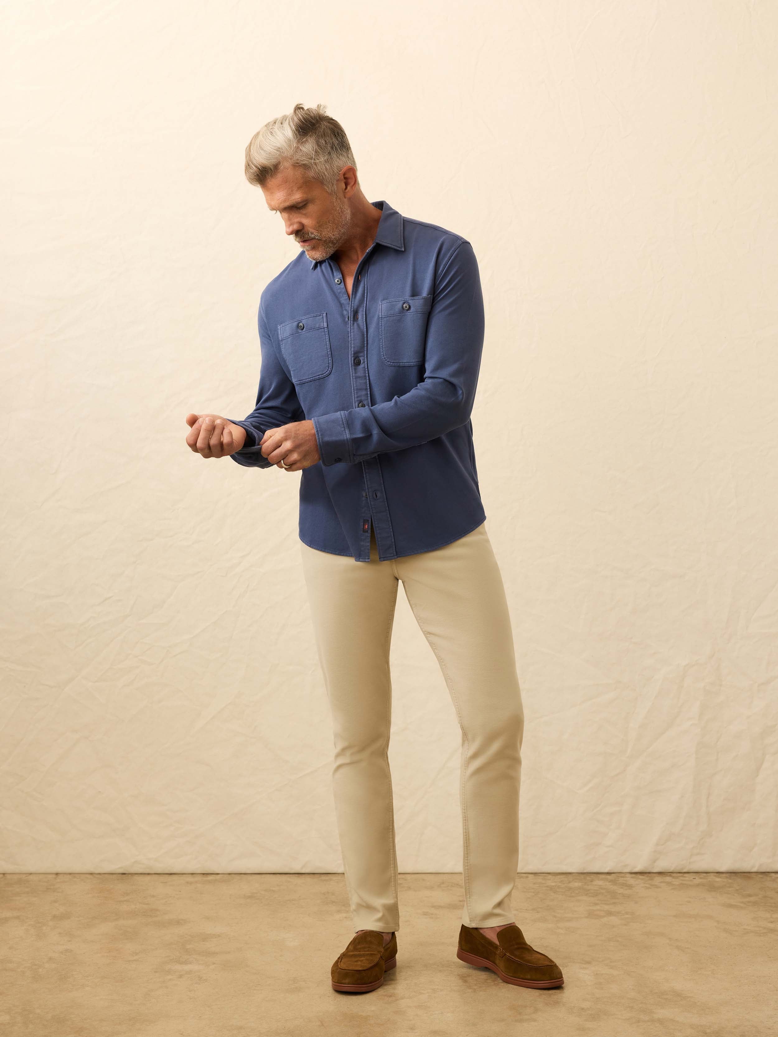 Field Knit Shirt - Blue Nights | Faherty Brand
