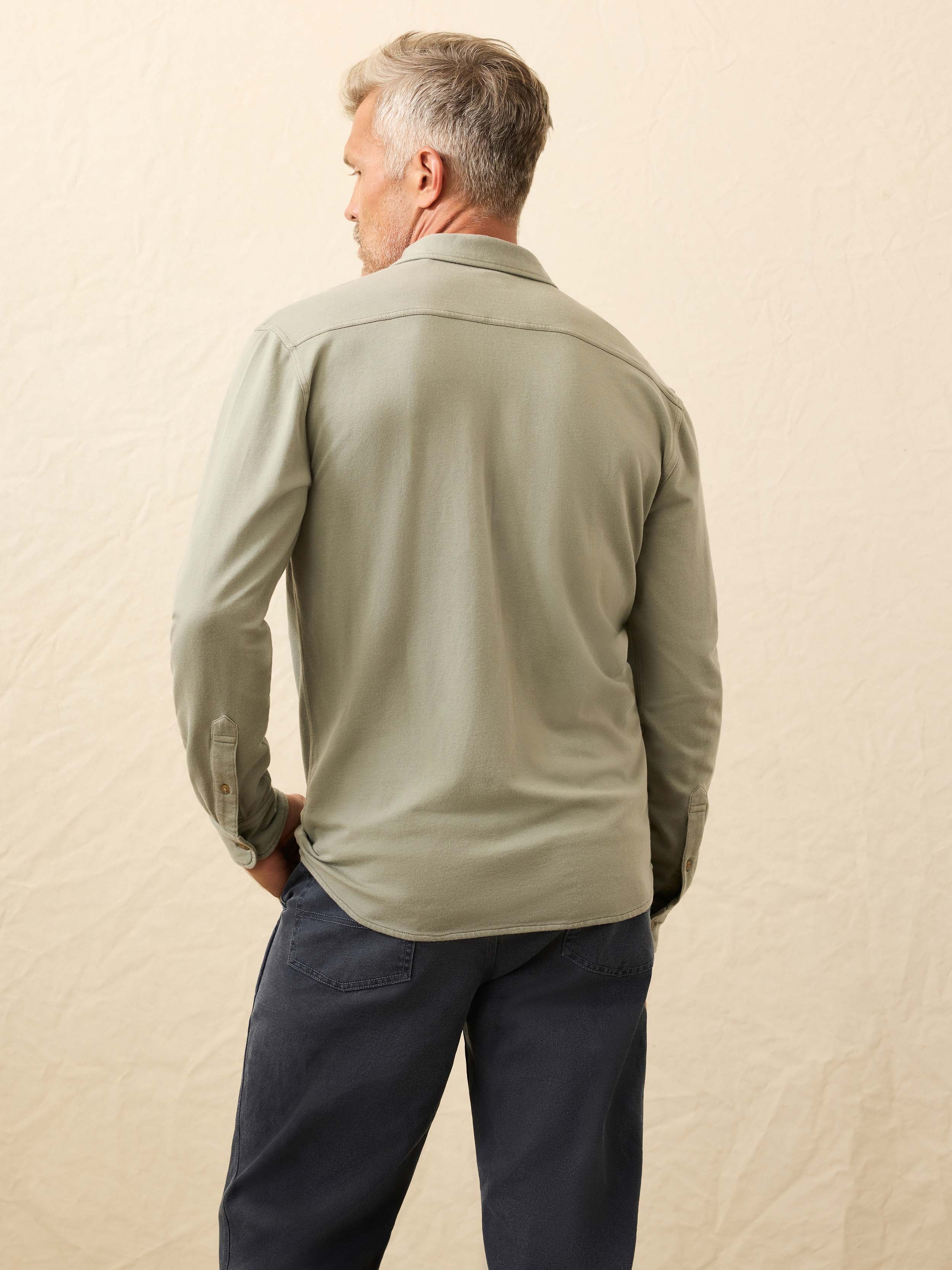 Field Knit Shirt - Coastal Sage | Faherty Brand