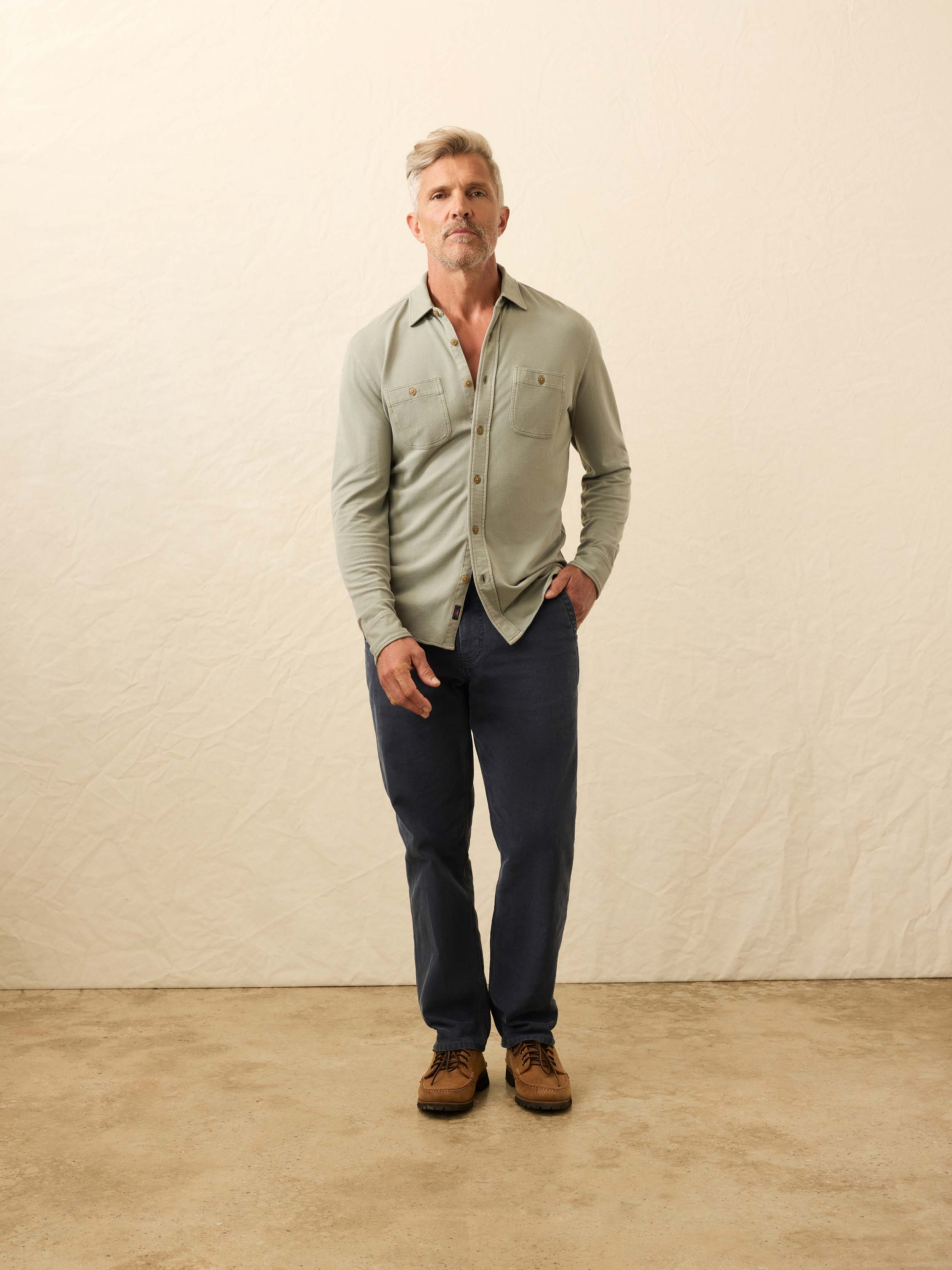 Field Knit Shirt - Coastal Sage | Faherty Brand