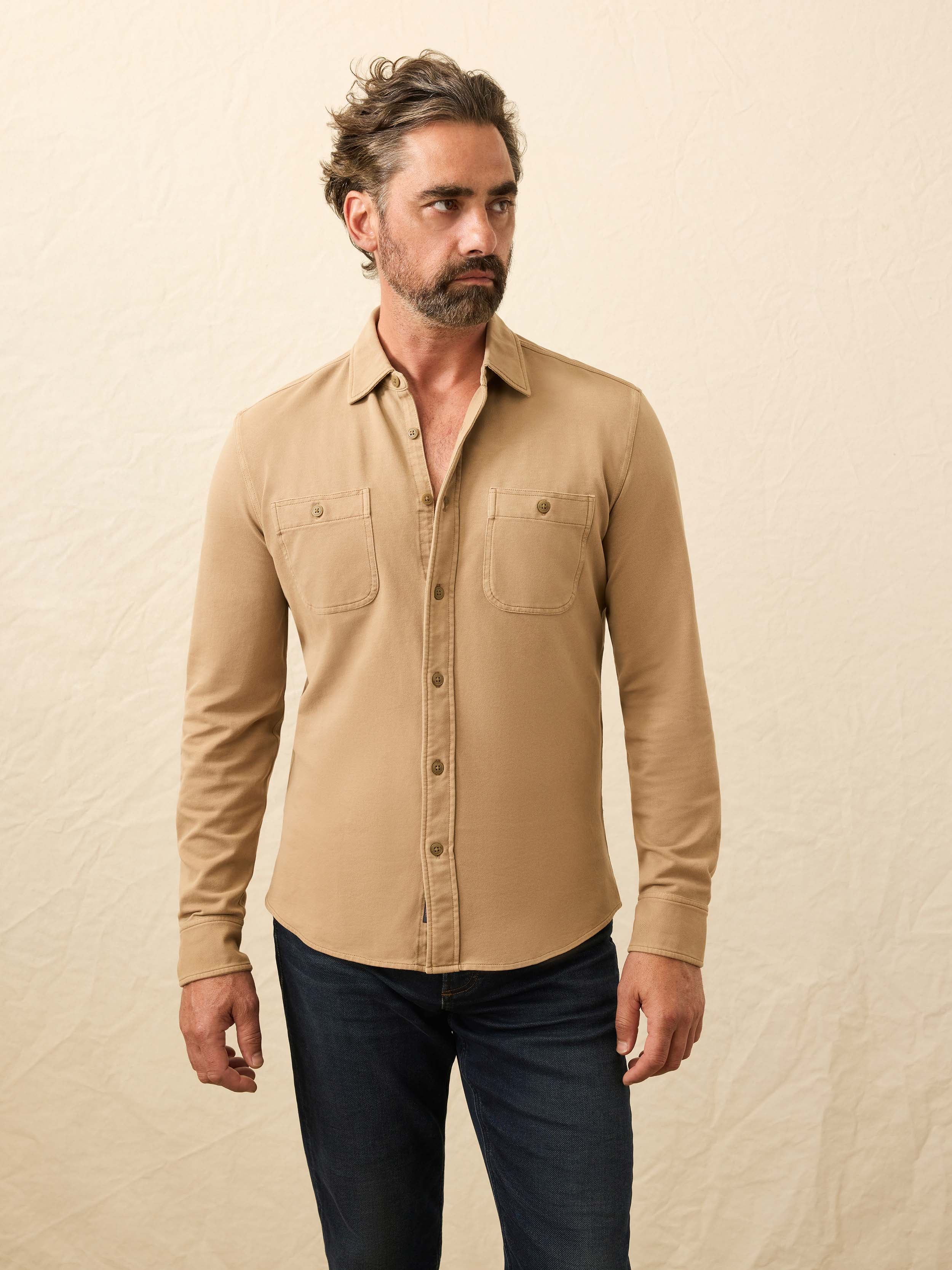 Field Knit Shirt - Walnut Branch | Faherty Brand