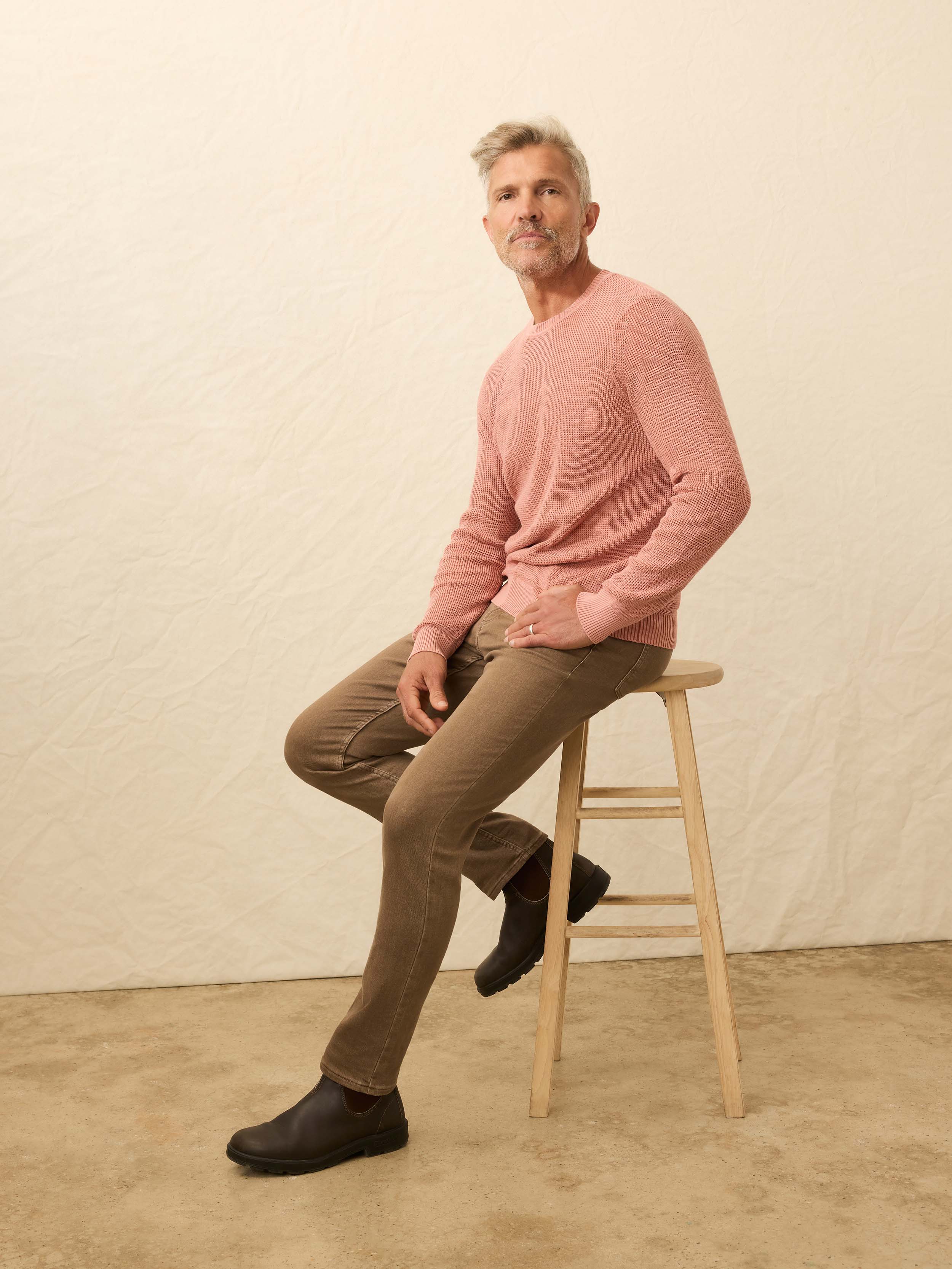 Sunwashed Crewneck Sweater - Dusty Sienna | Faherty Brand