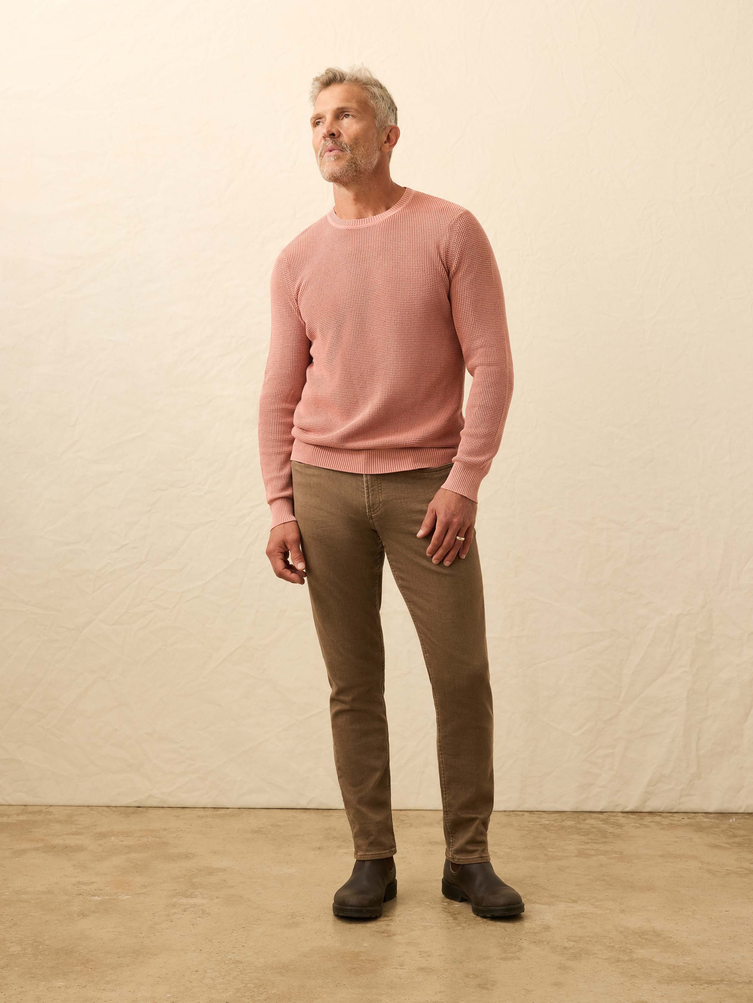 Sunwashed Crewneck Sweater - Dusty Sienna | Faherty Brand