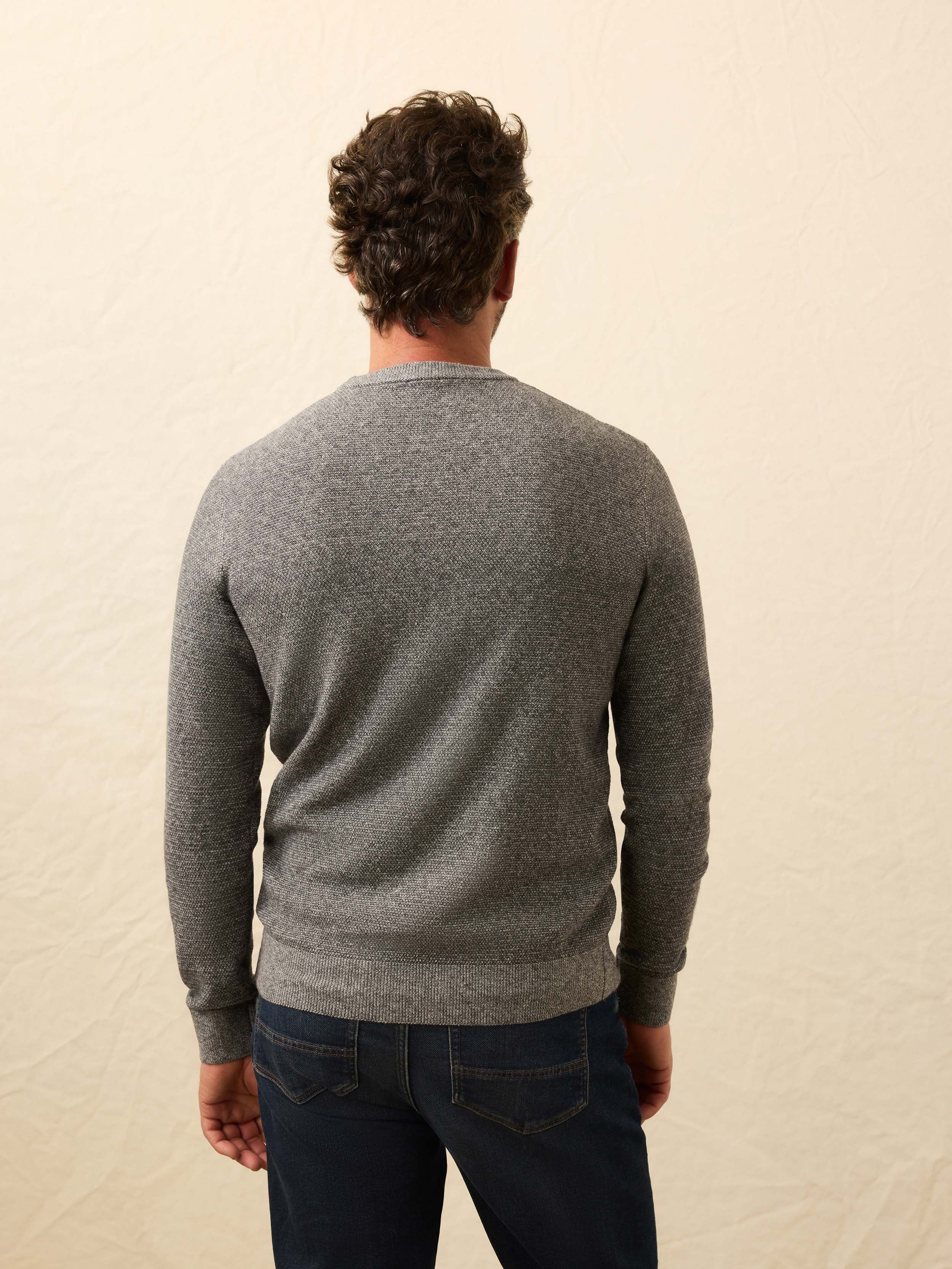 Jackson Crew Sweater - Dark Ash Feeder | Faherty Brand
