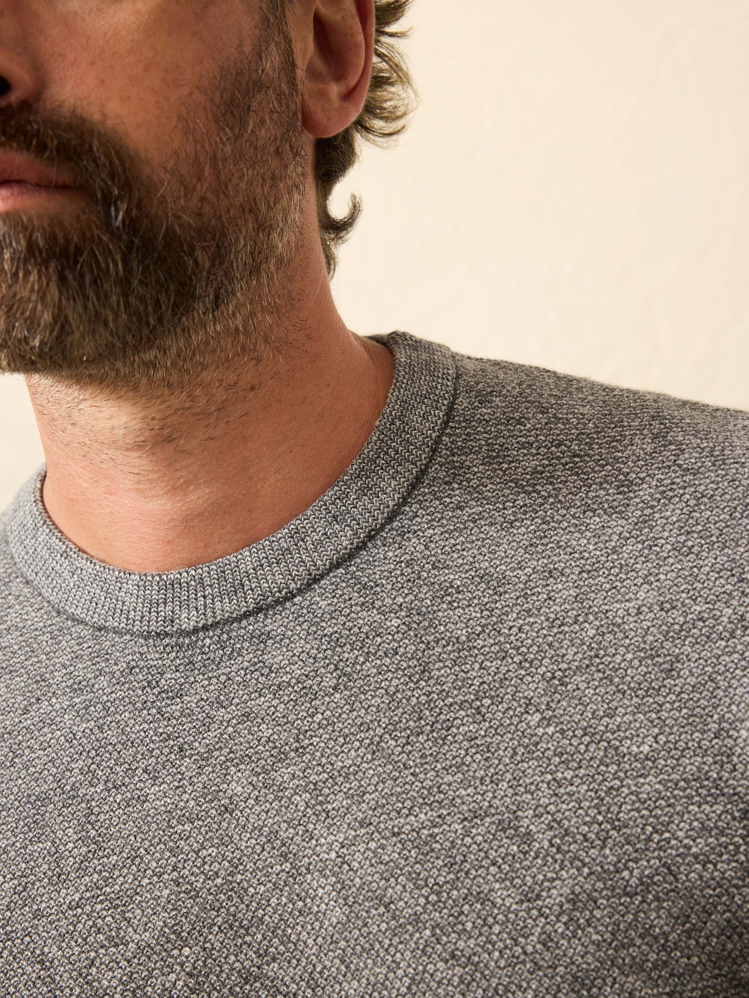 Jackson Crew Sweater - Dark Ash Feeder | Faherty Brand