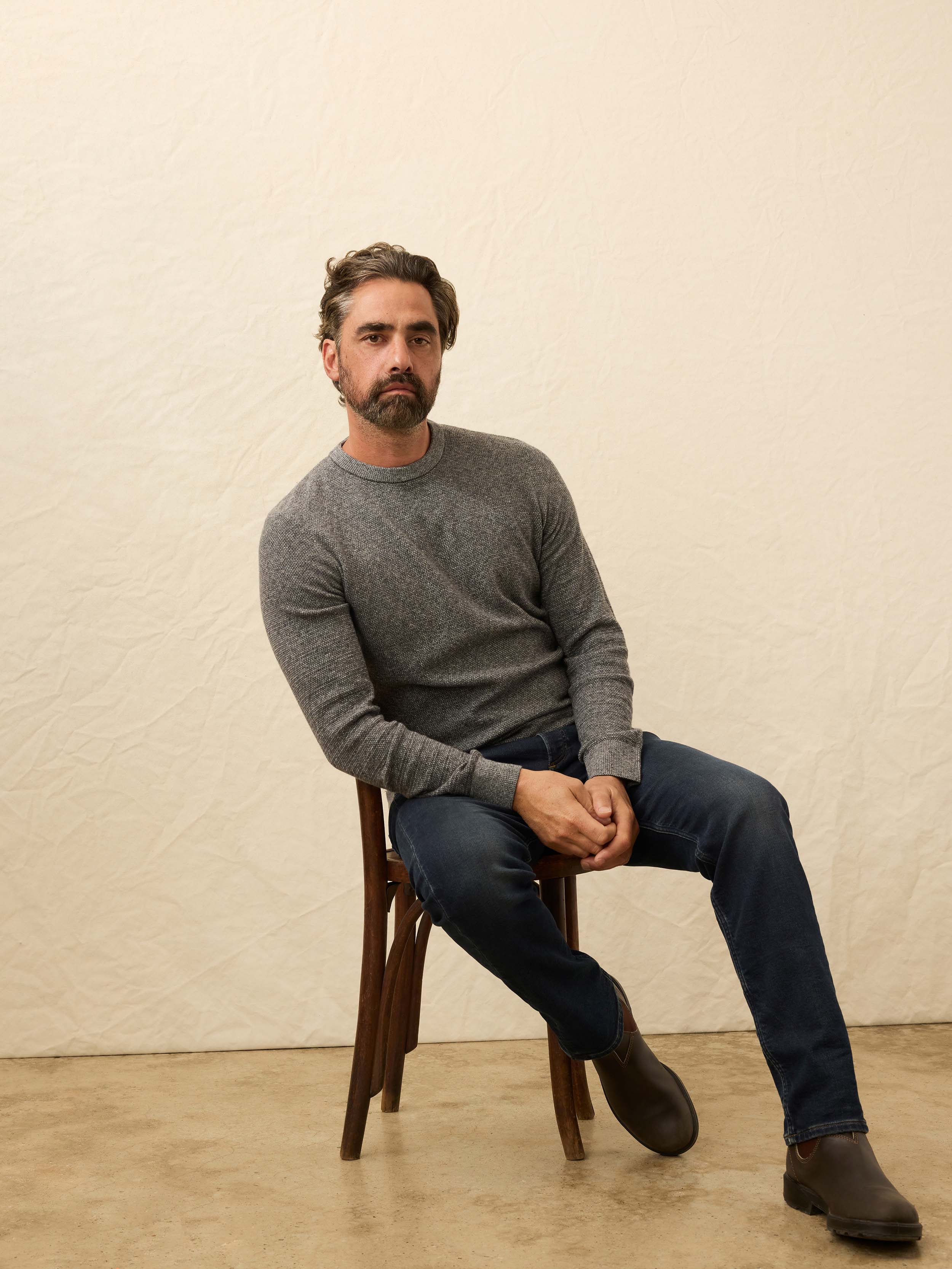 Jackson Crew Sweater - Dark Ash Feeder | Faherty Brand