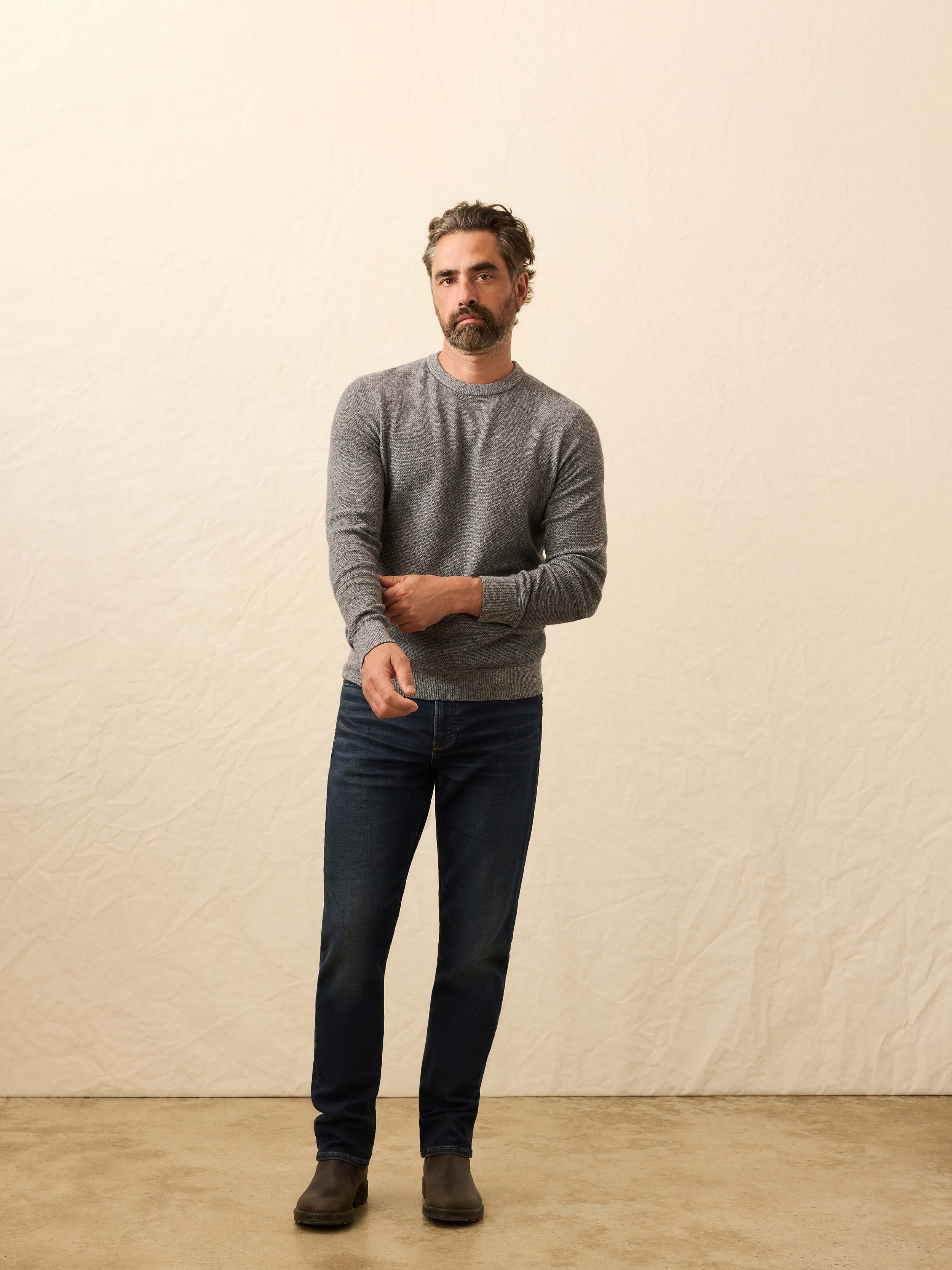Jackson Crew Sweater - Dark Ash Feeder | Faherty Brand