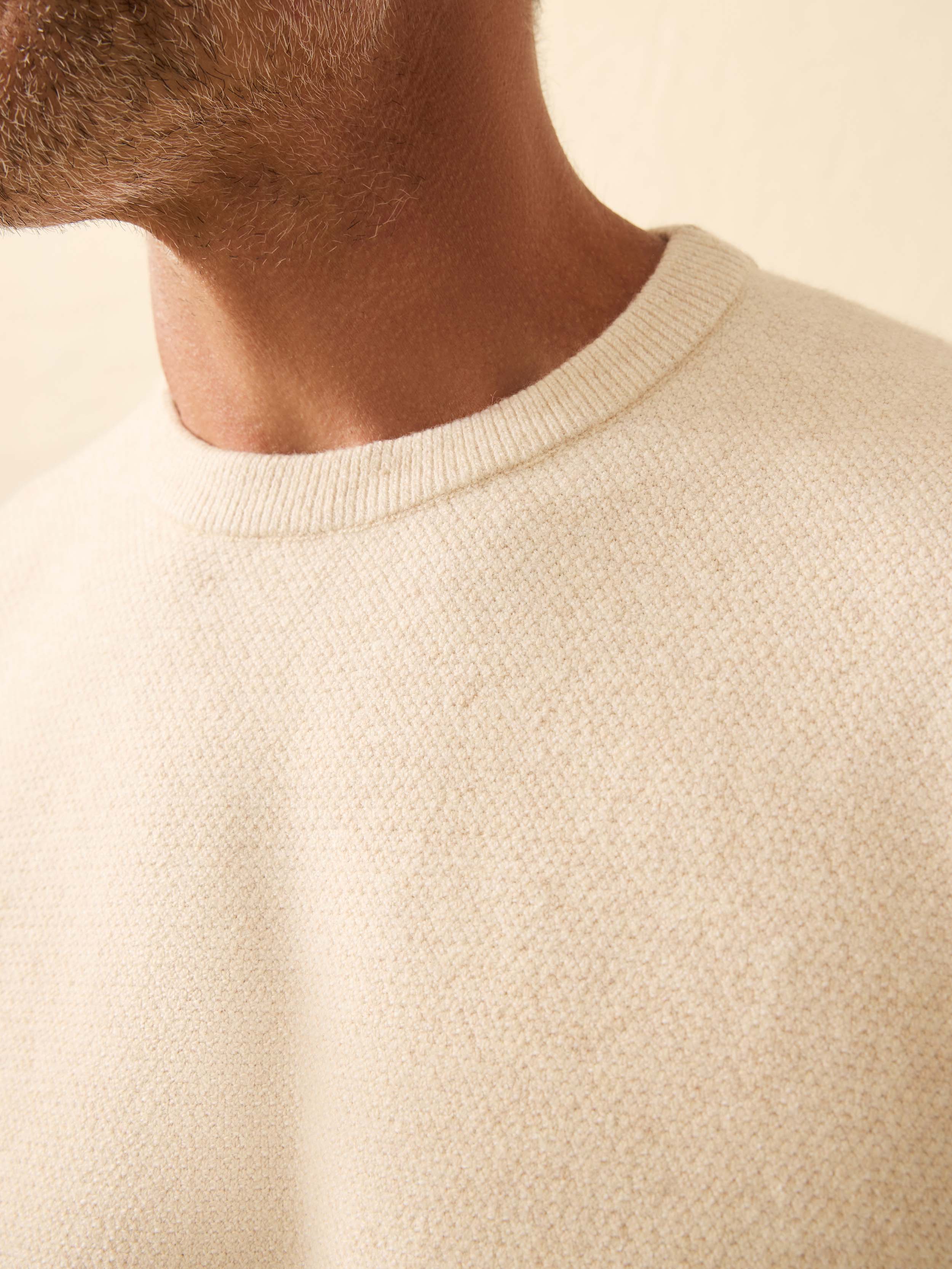 Jackson Crew Sweater - Ivory Sky Feeder | Faherty Brand