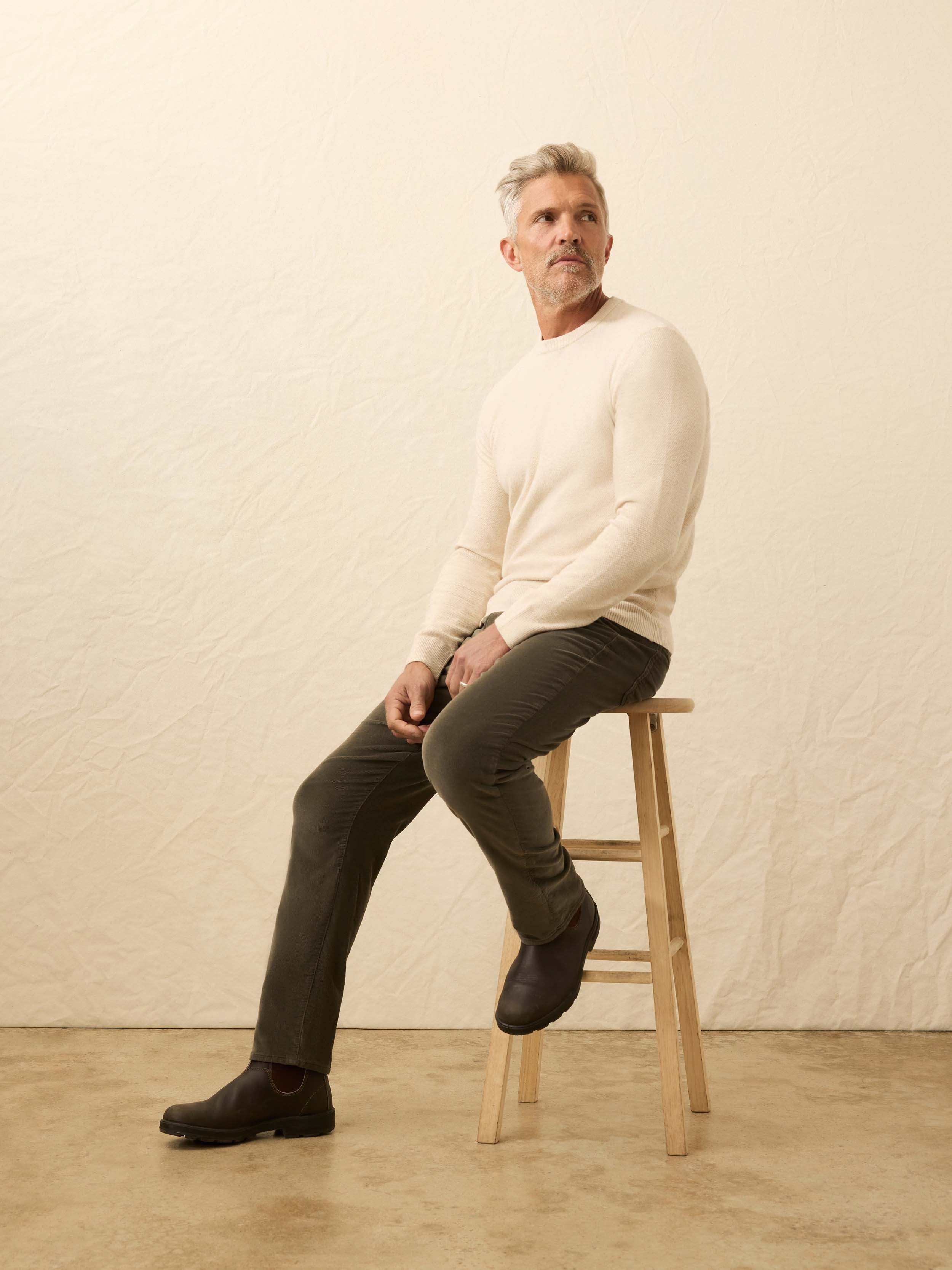 Jackson Crew Sweater - Ivory Sky Feeder | Faherty Brand
