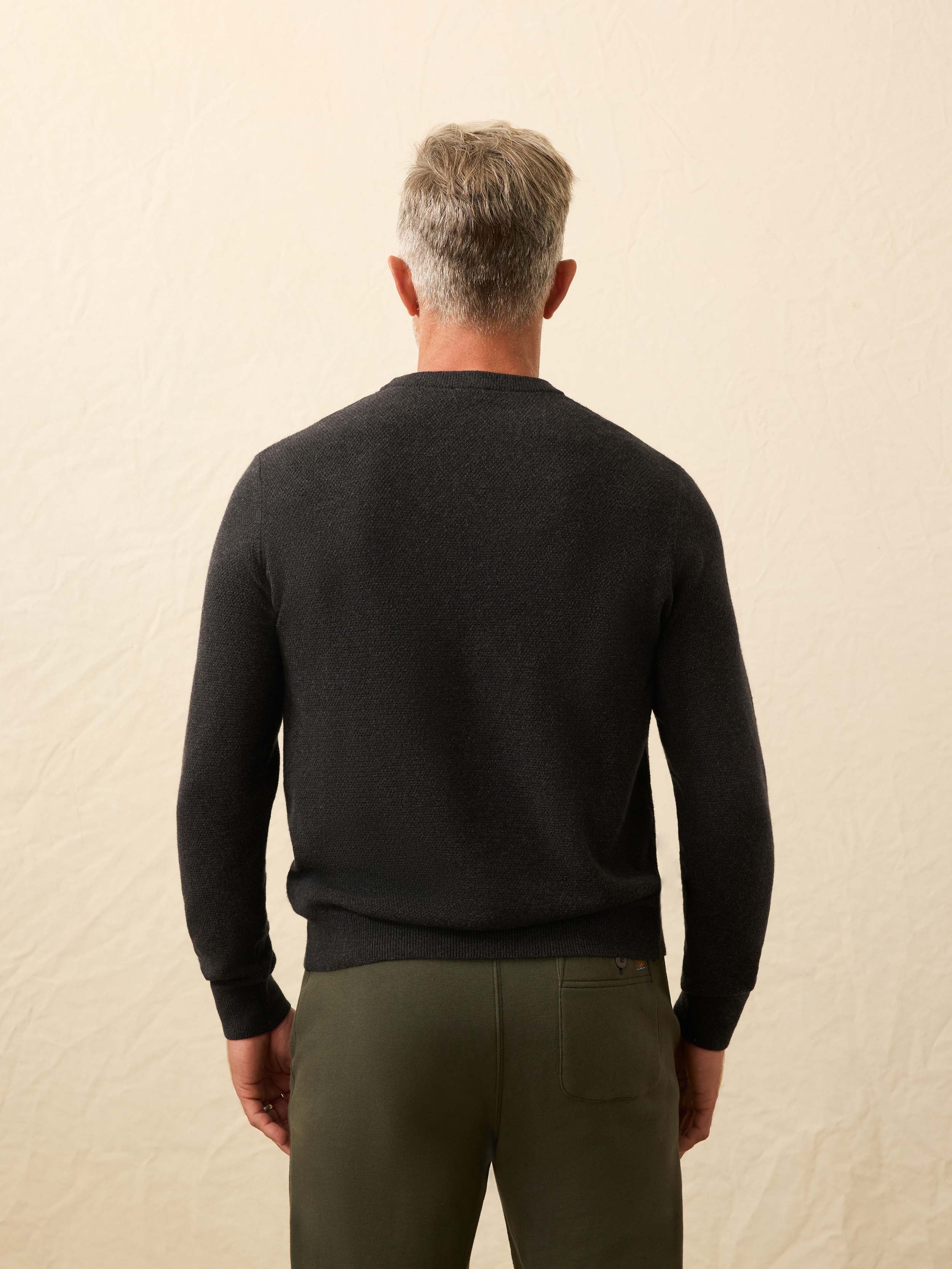 Jackson Crew Sweater - Wolf Black Heather | Faherty Brand
