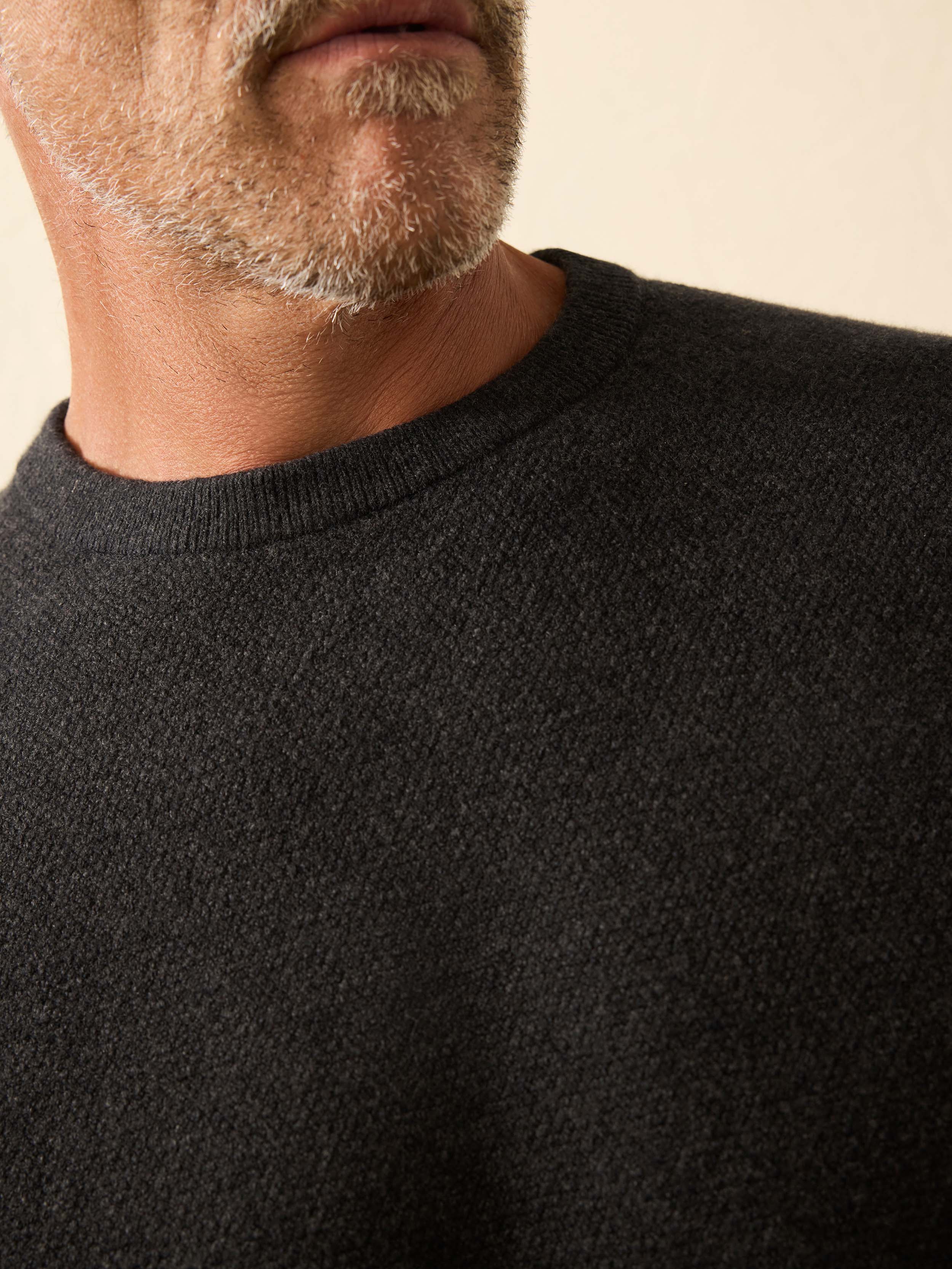 Jackson Crew Sweater - Wolf Black Heather | Faherty Brand