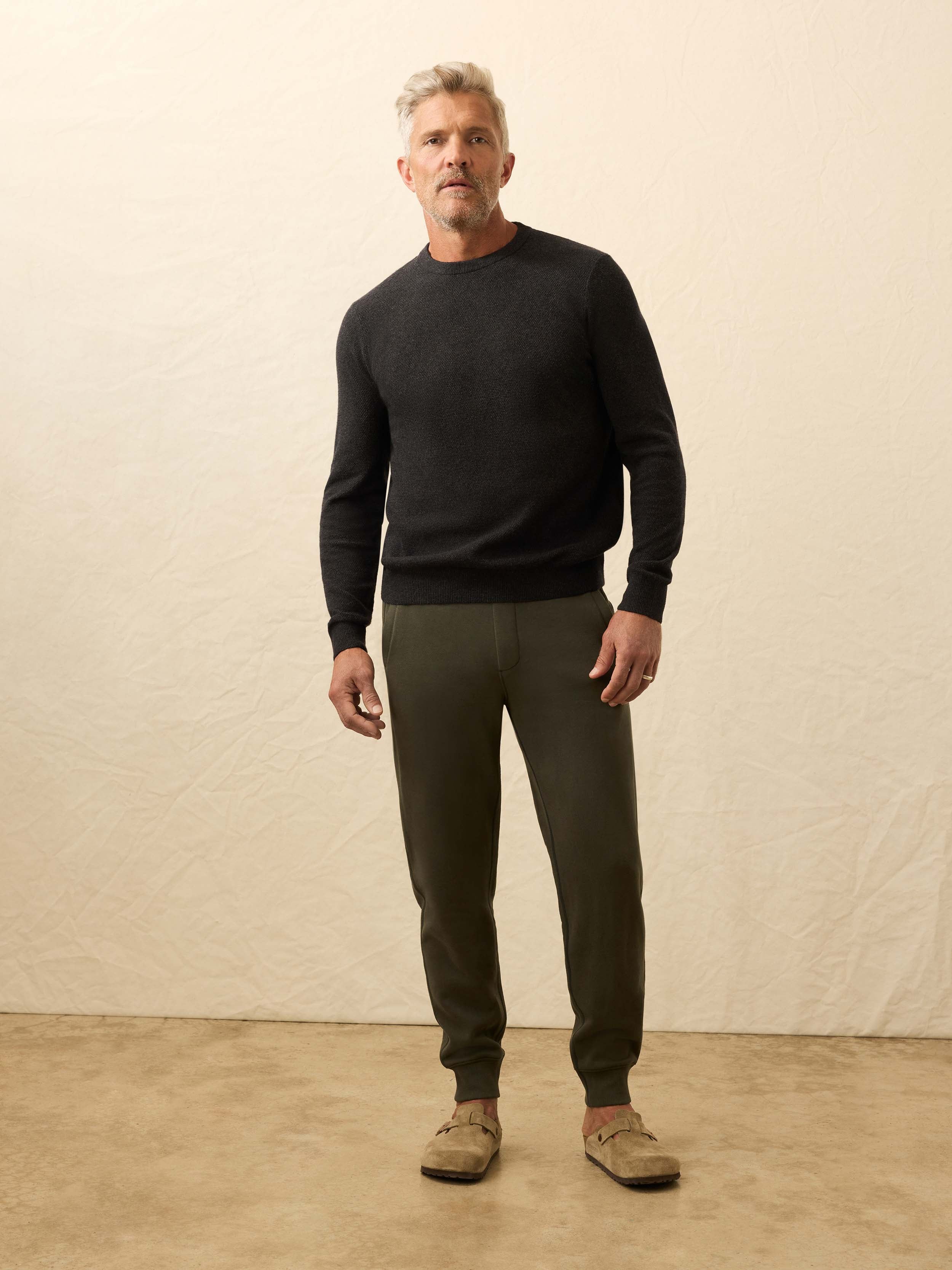 Jackson Crew Sweater - Wolf Black Heather | Faherty Brand