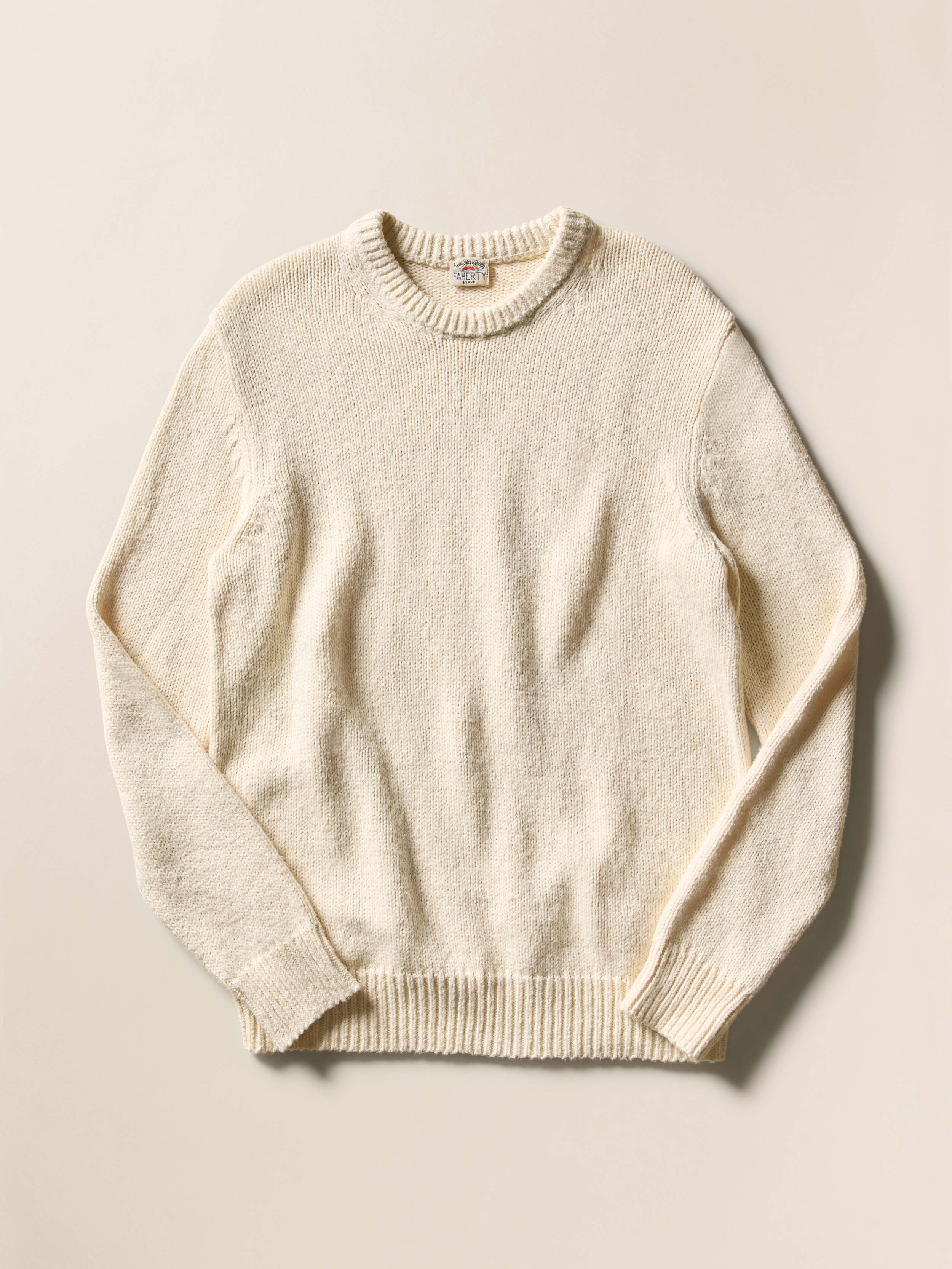 Heirloom Crewneck Sweater - Bone | Faherty Brand