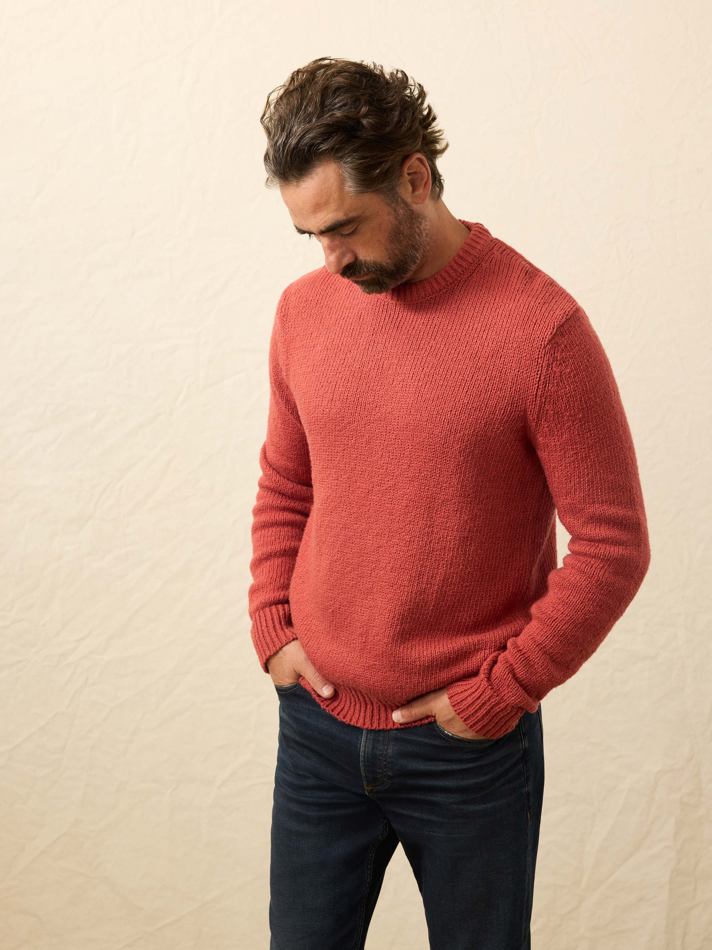 Heirloom Crewneck Sweater - Eclipse Red | Faherty Brand