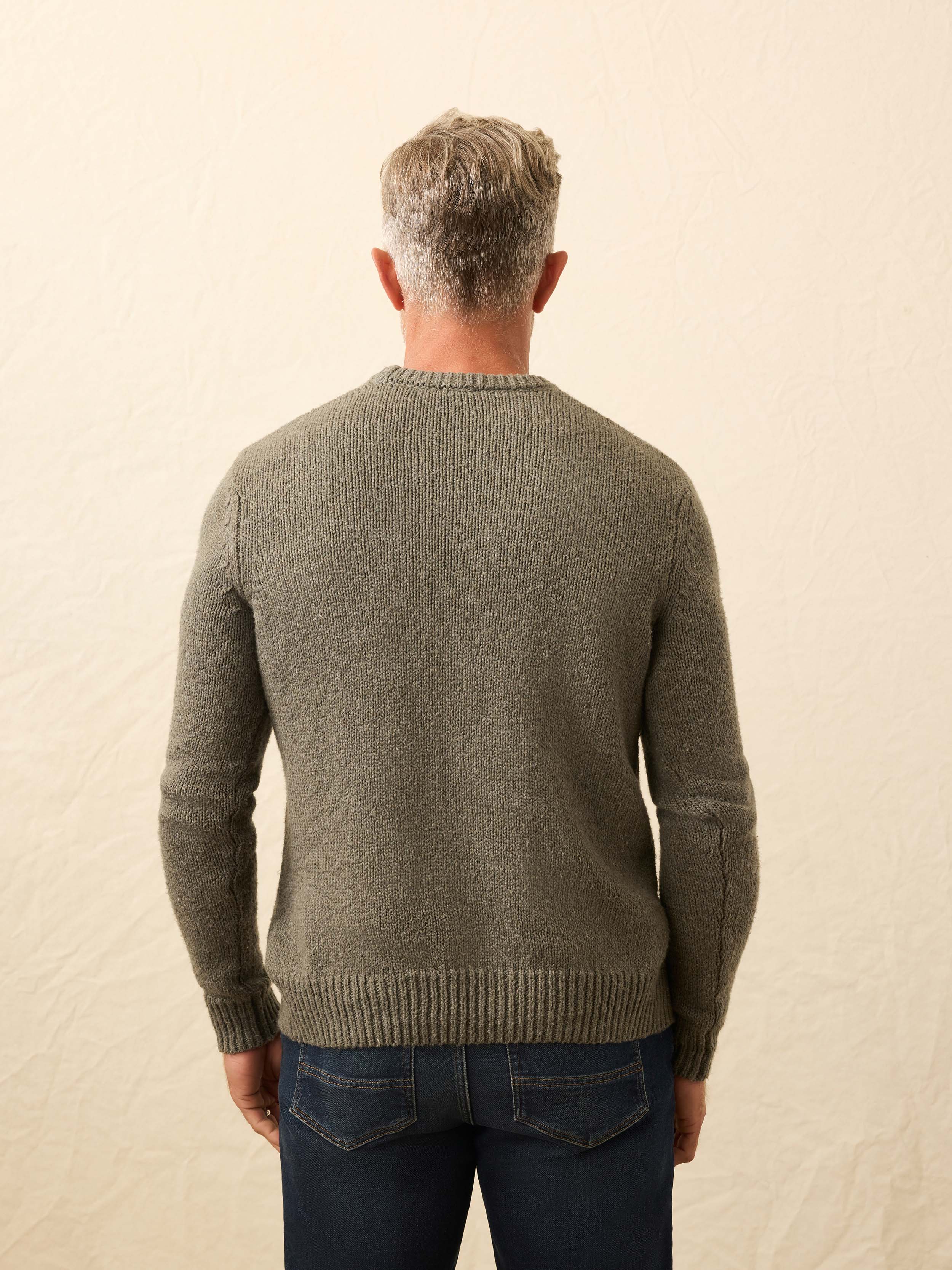 Heirloom Crewneck Sweater - Olive Cove | Faherty Brand