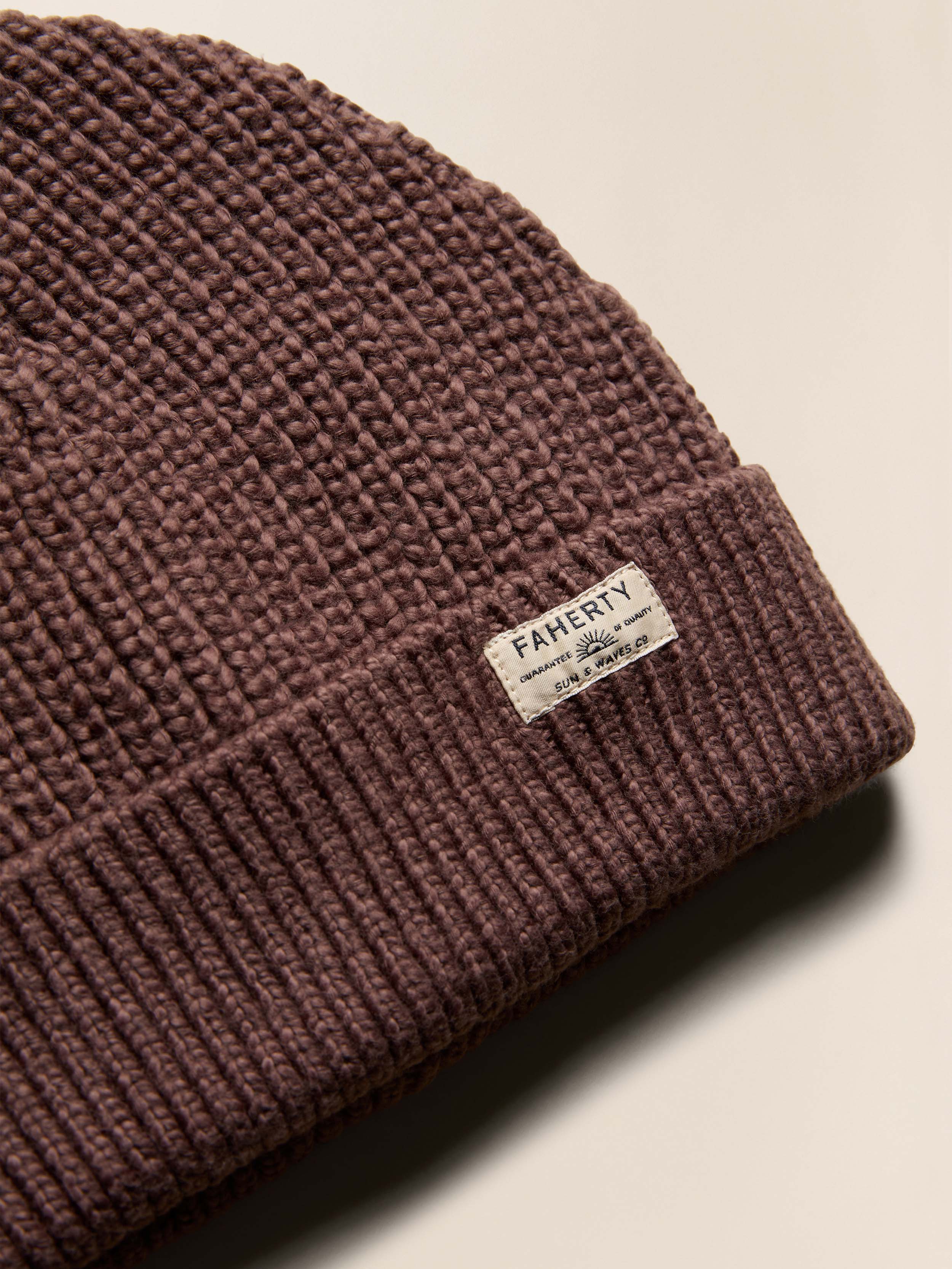 Heirloom Cotton Beanie - Brown | Faherty Brand