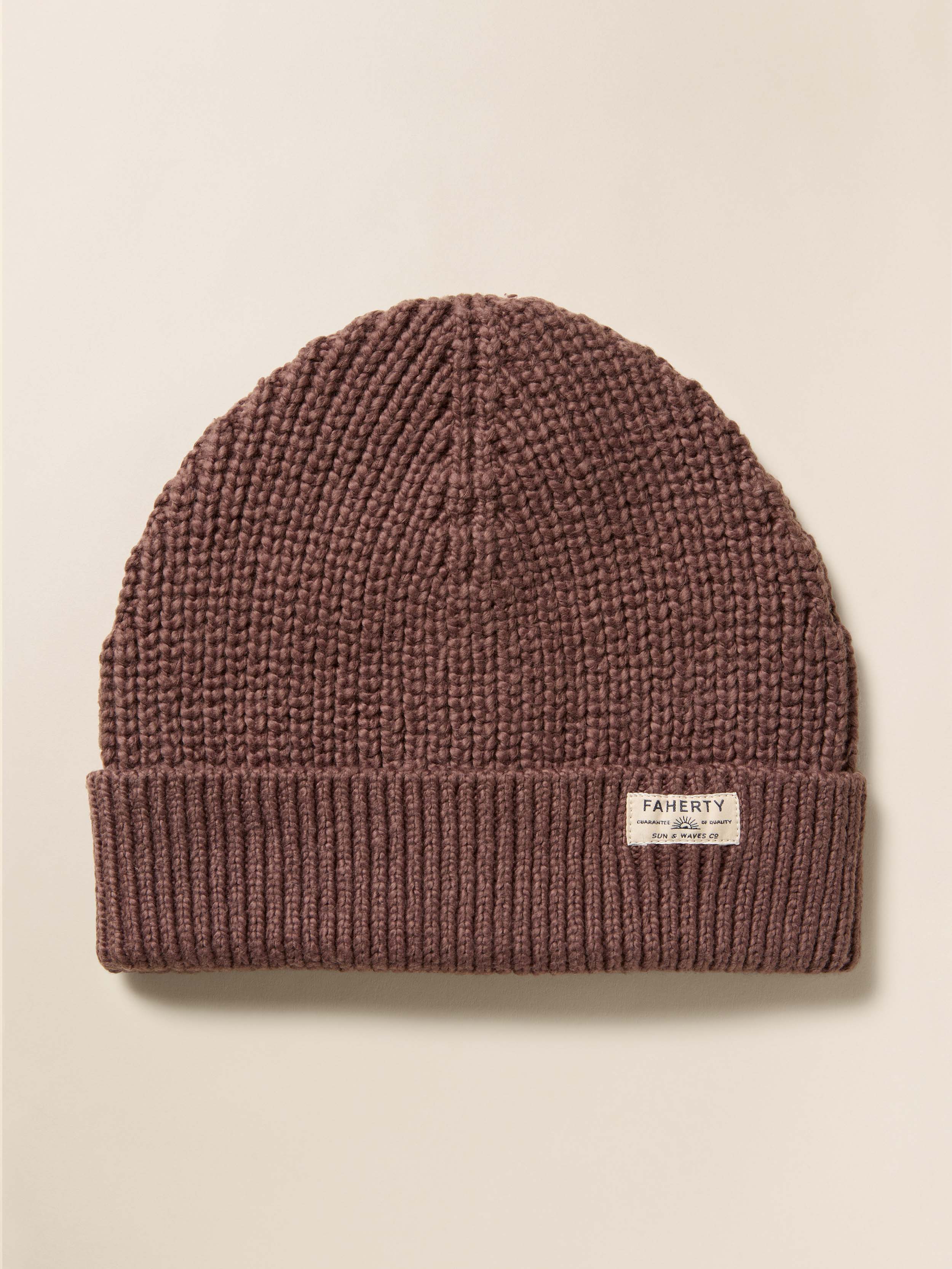 Heirloom Cotton Beanie - Brown | Faherty Brand