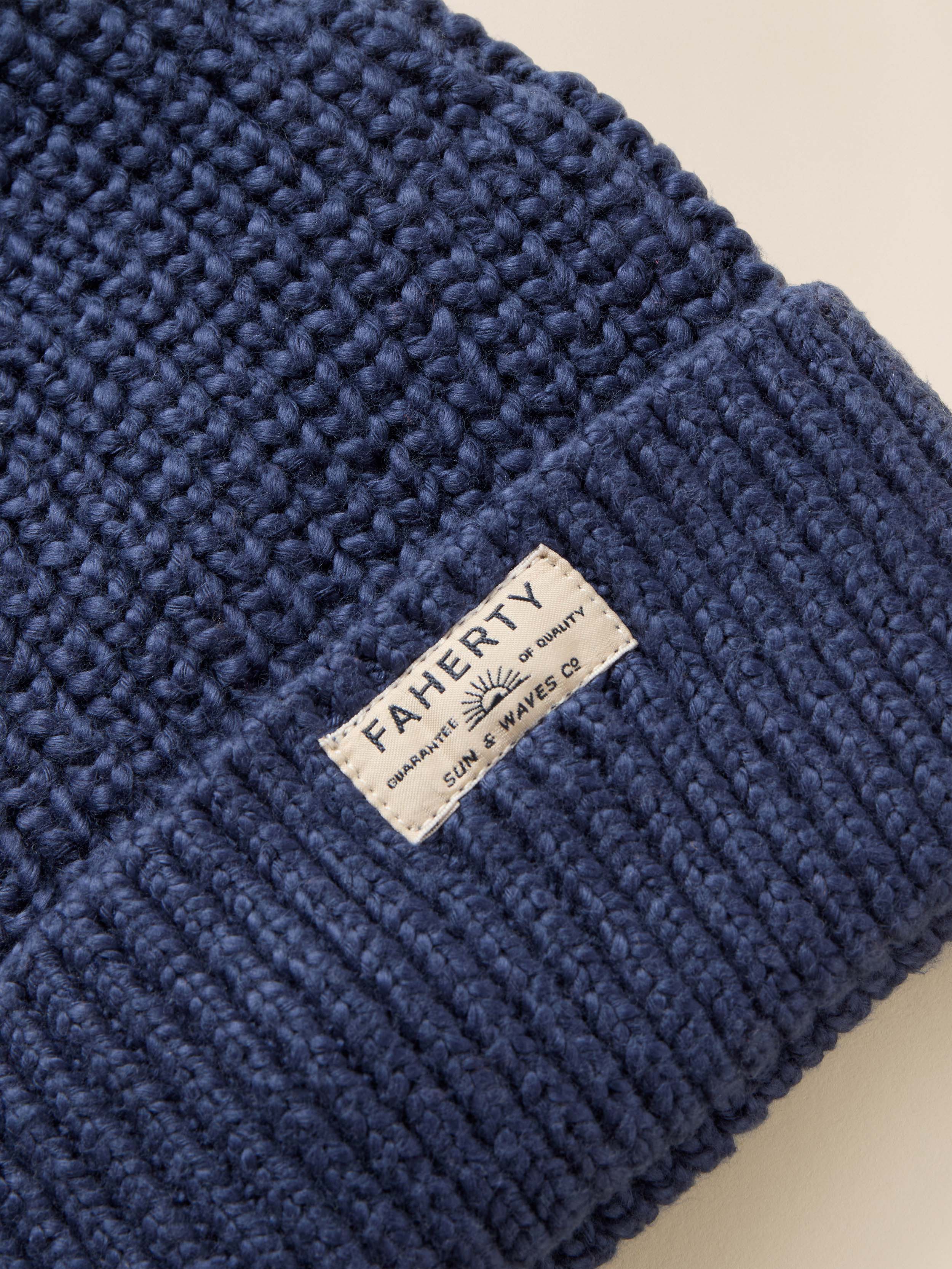 Heirloom Cotton Beanie - Navy | Faherty Brand