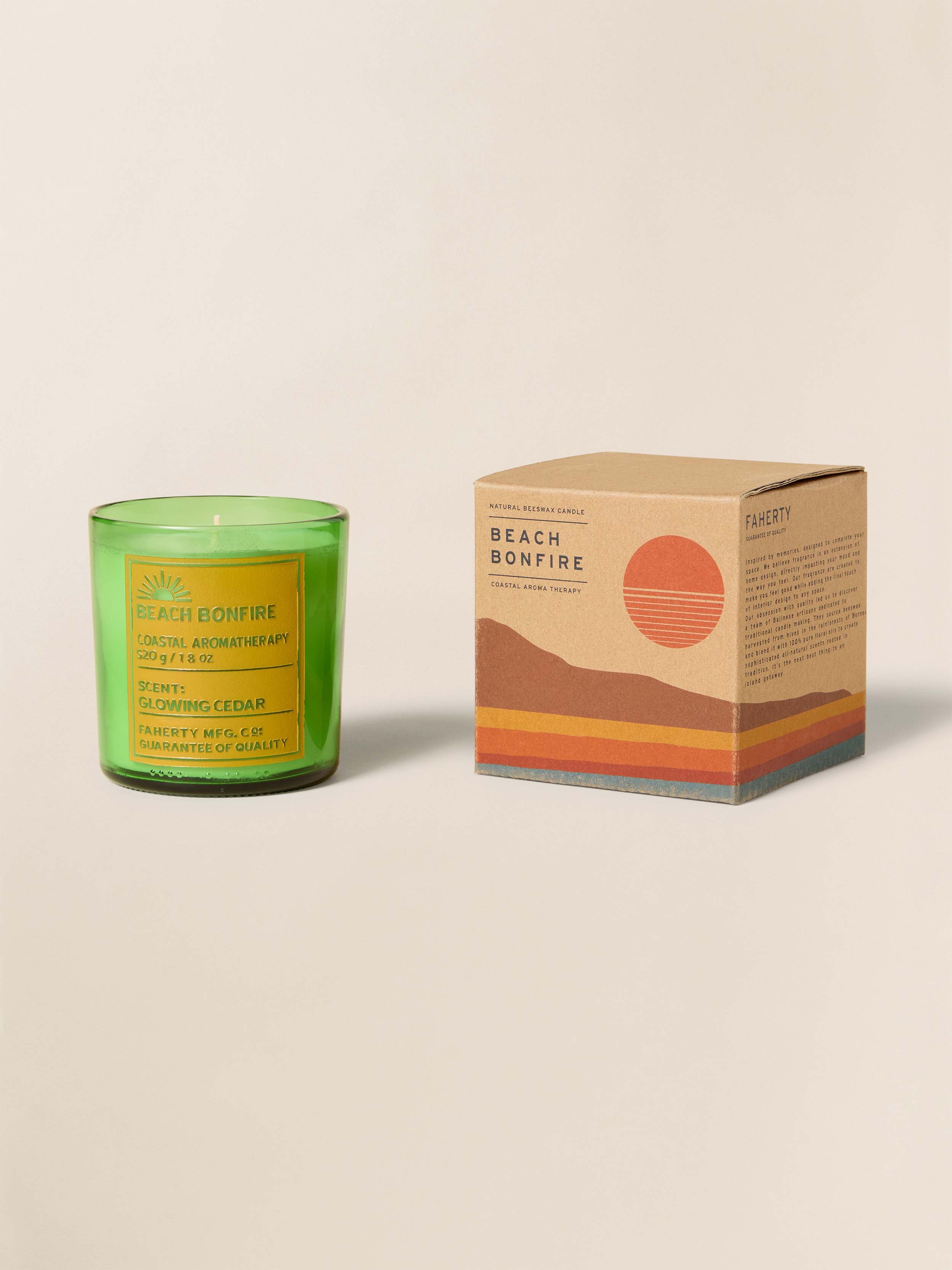 Coastal Aromatherapy Candle 18 Oz - Beach Bonfire | Faherty Brand