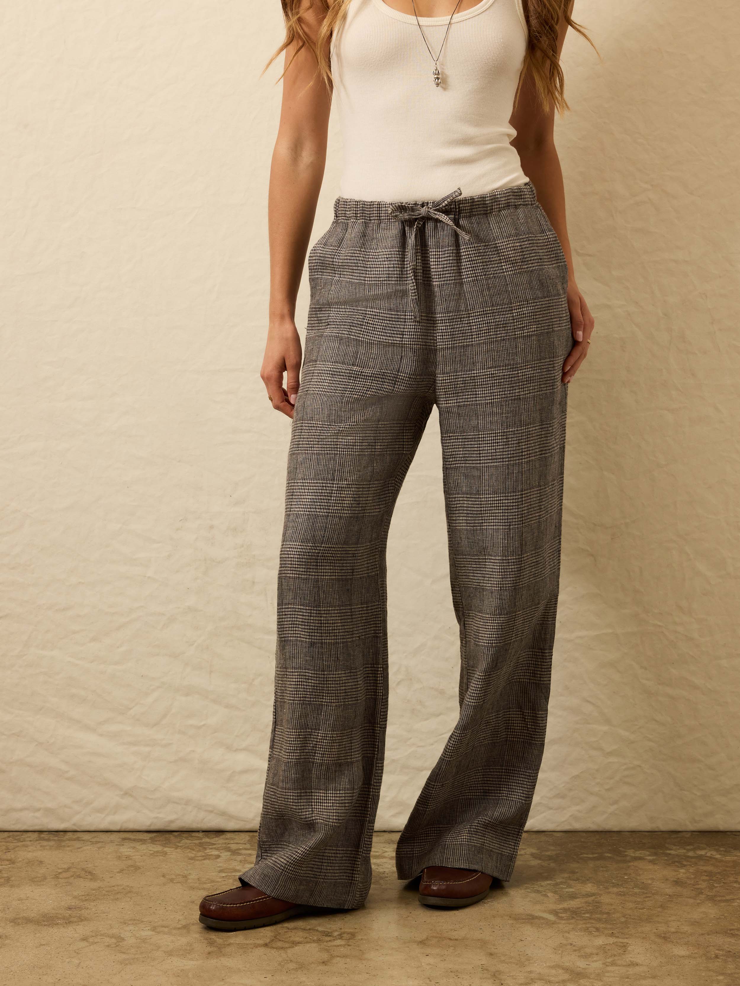 Laidback Linen Pant - Overlook Plaid | Faherty Brand