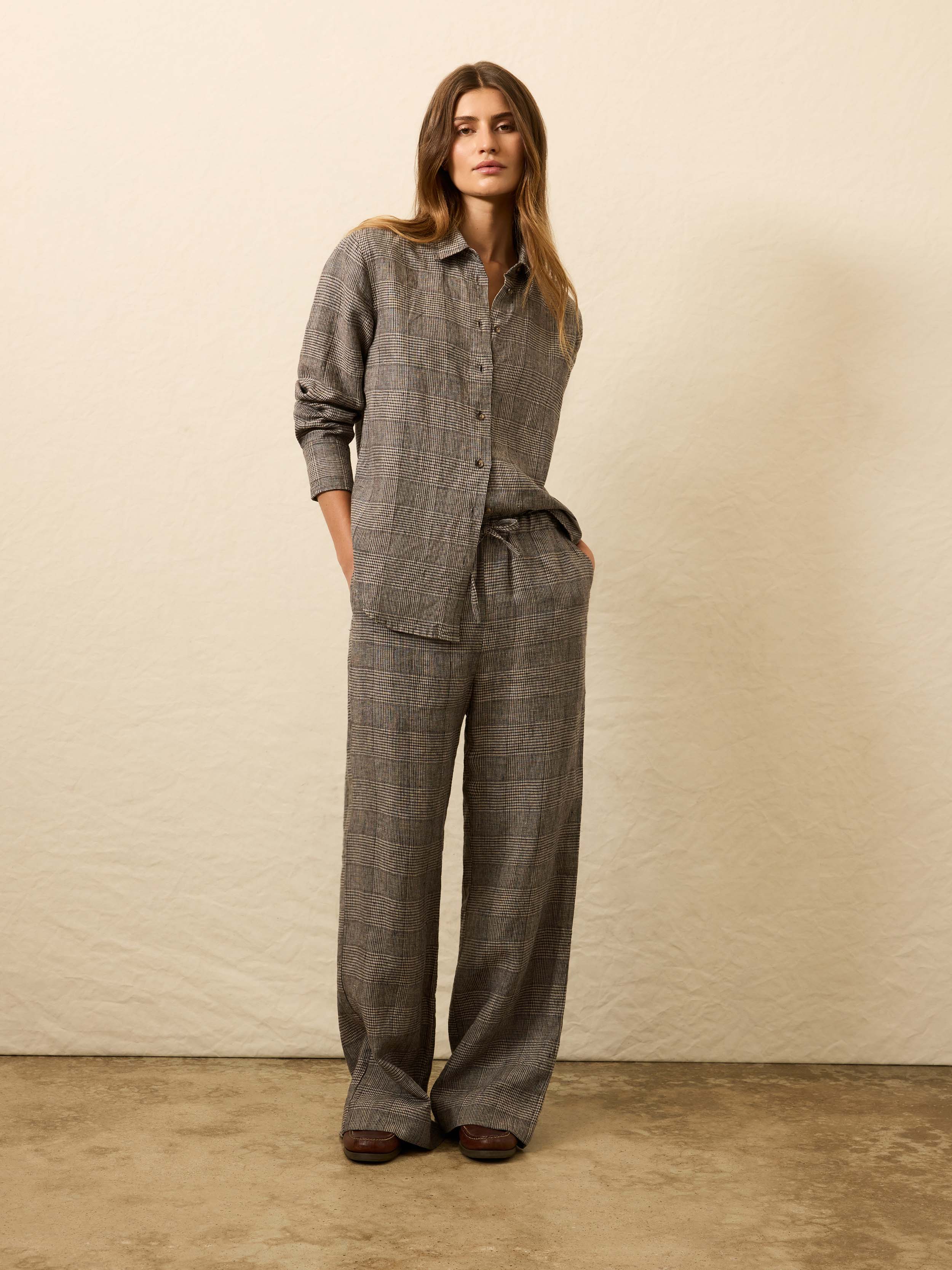 Laidback Linen Pant - Overlook Plaid | Faherty Brand