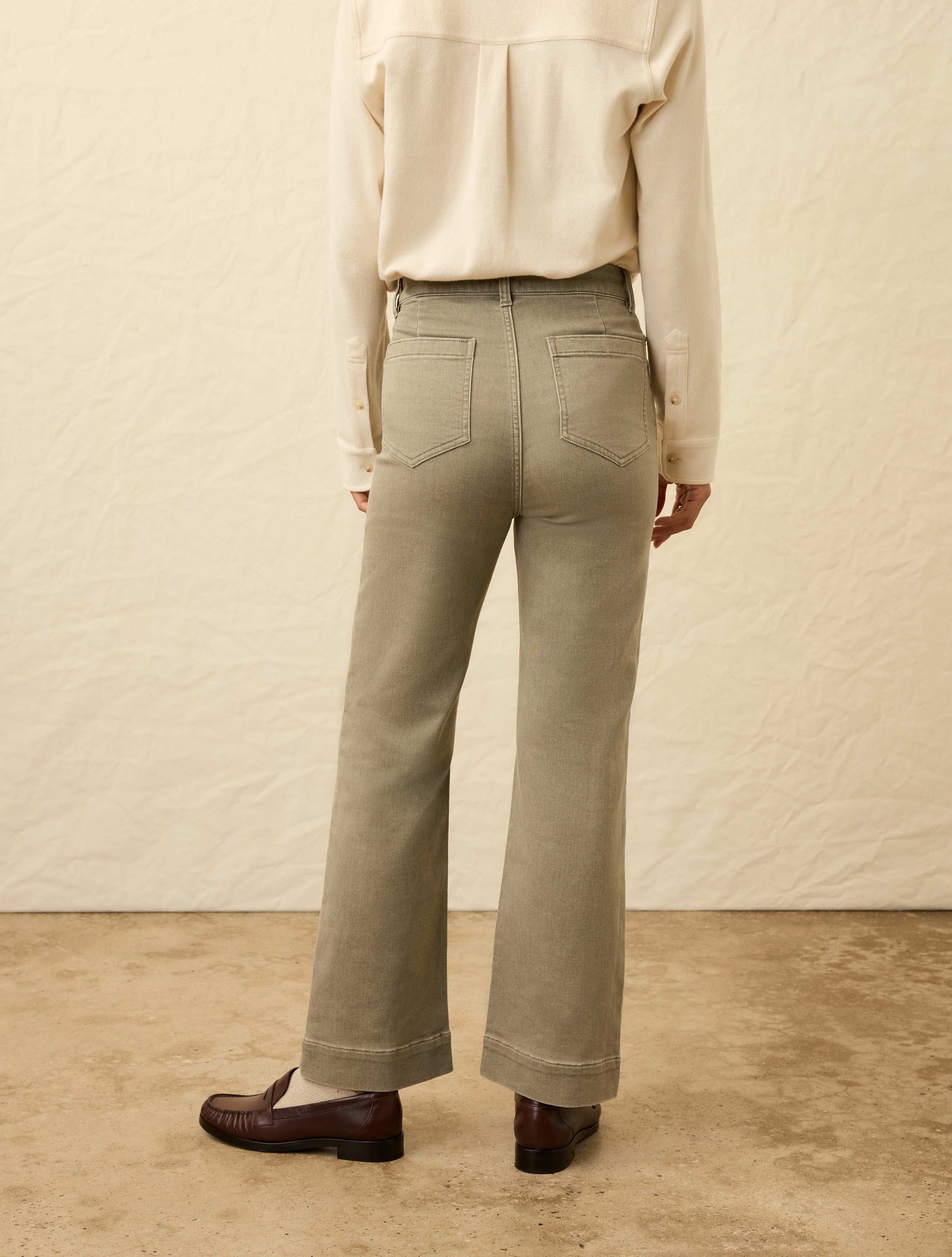 Stretch Terry Patch Pocket Ankle Pant - Coastal Sage | Faherty Brand