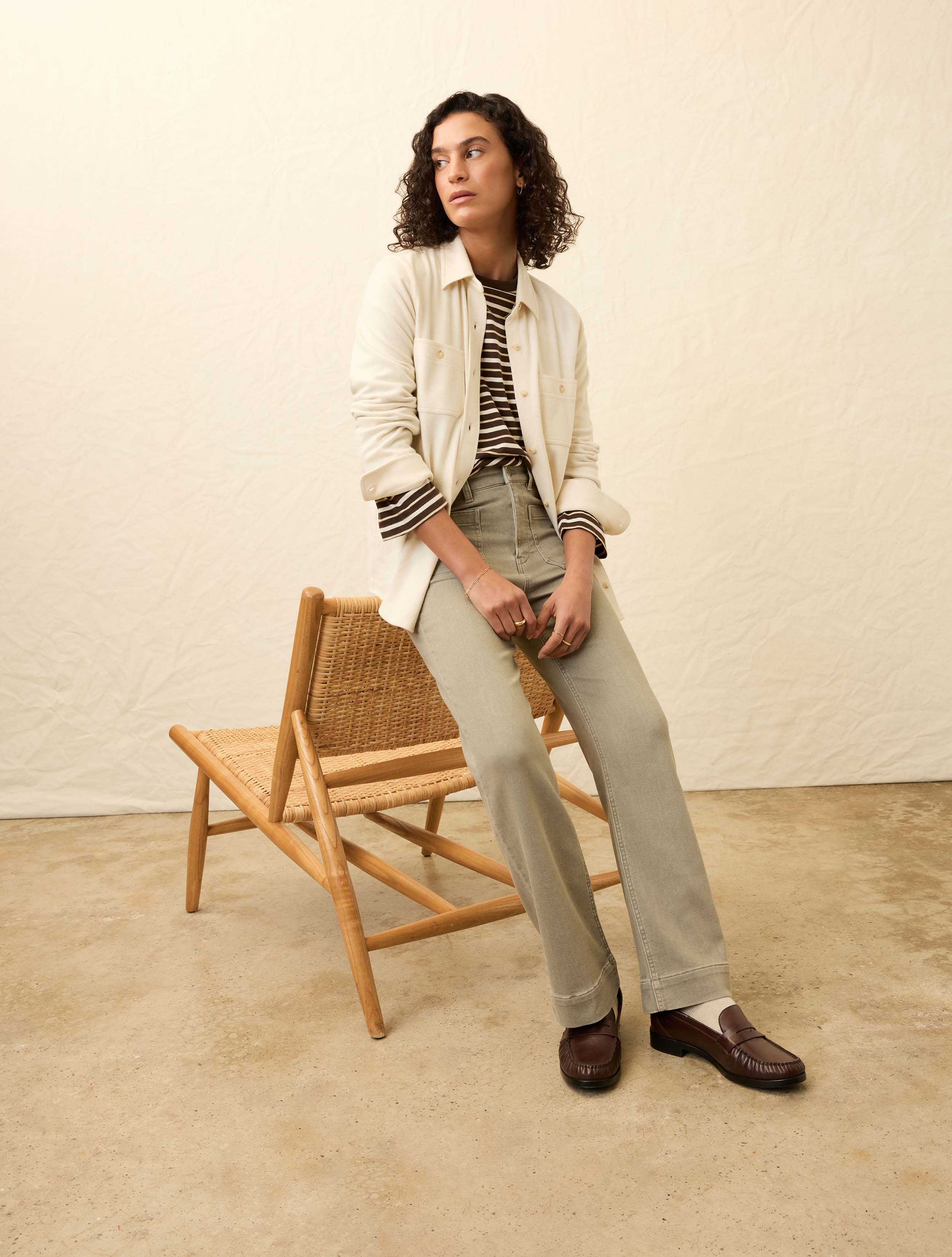 Stretch Terry Patch Pocket Ankle Pant - Coastal Sage | Faherty Brand