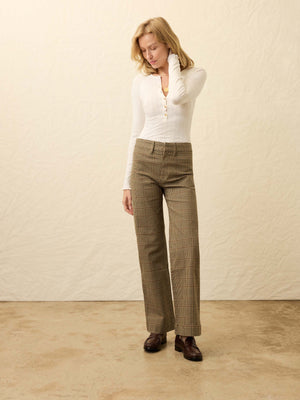 Twill Tide Slim Straight Pant - Wildwood Plaid