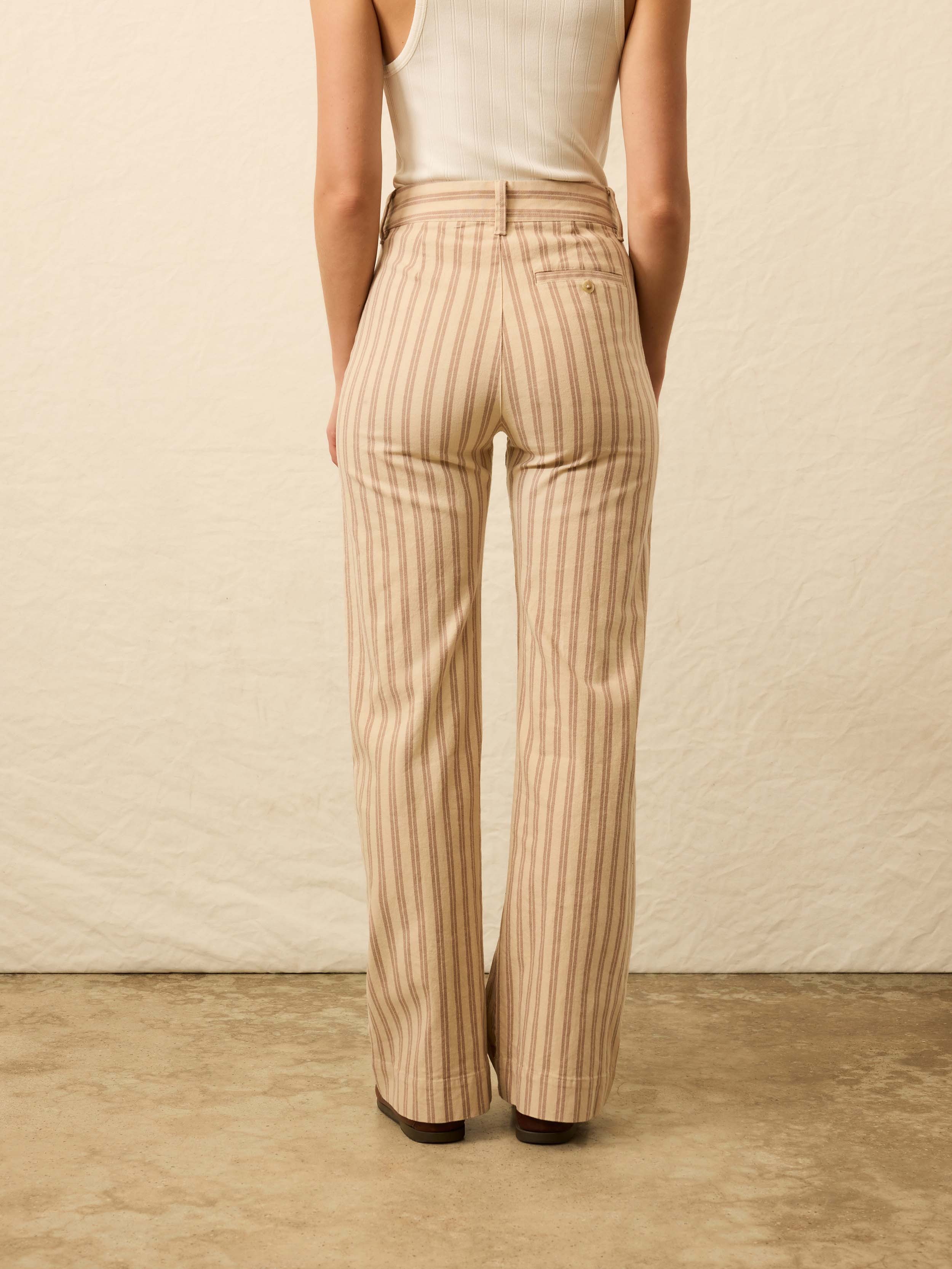Twill Tide Slim Straight Pant - Pebble Shore Stripe | Faherty Brand