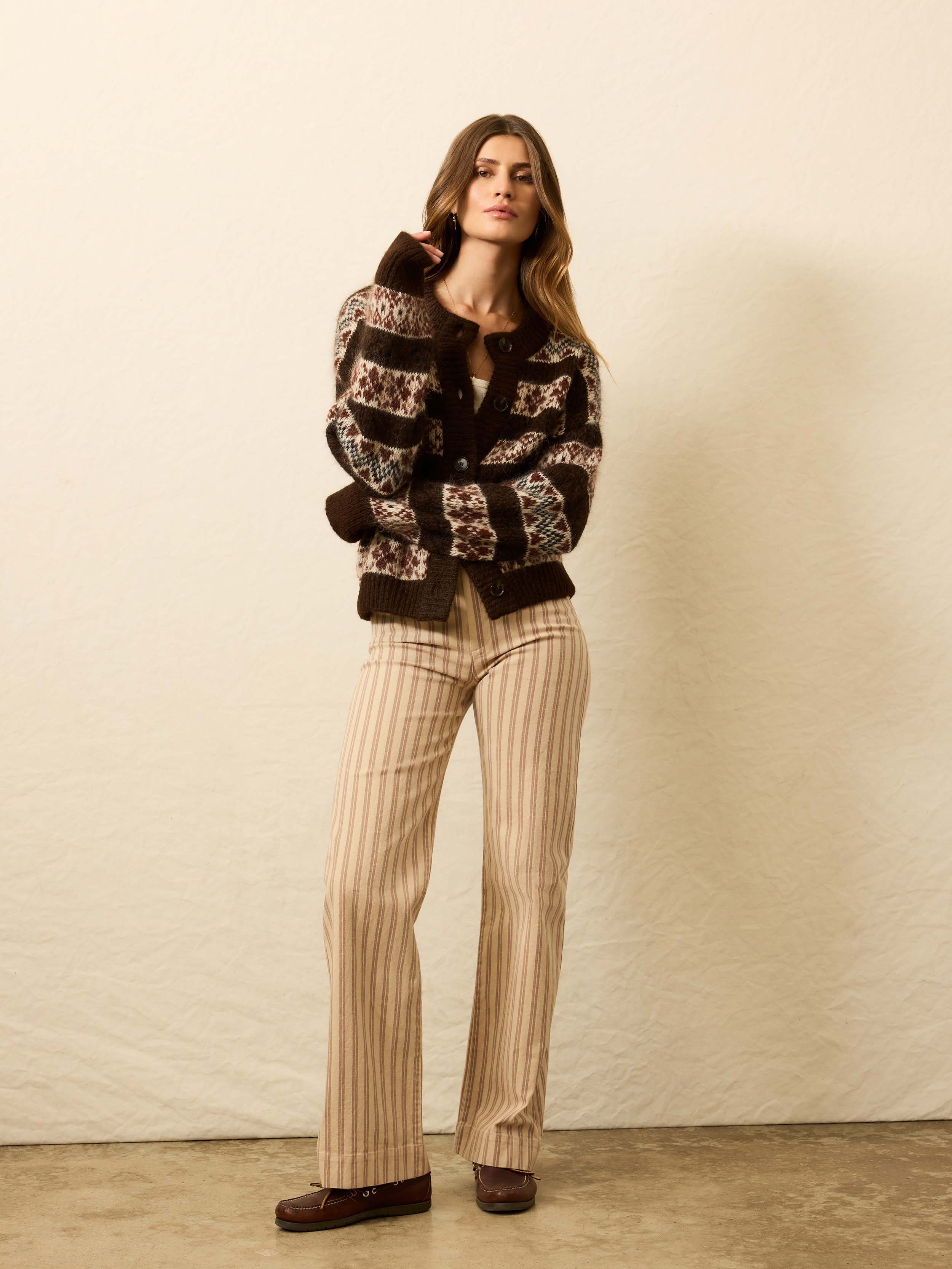Twill Tide Slim Straight Pant - Pebble Shore Stripe | Faherty Brand