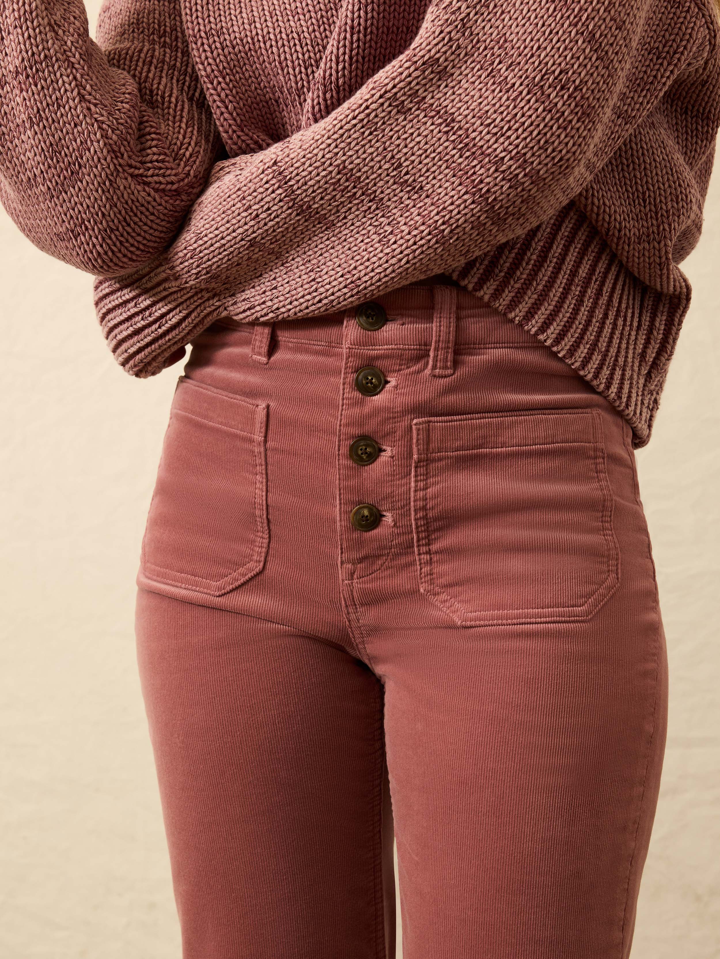 Stretch Terry Cord Patch Pocket Pant - Sedona | Faherty Brand