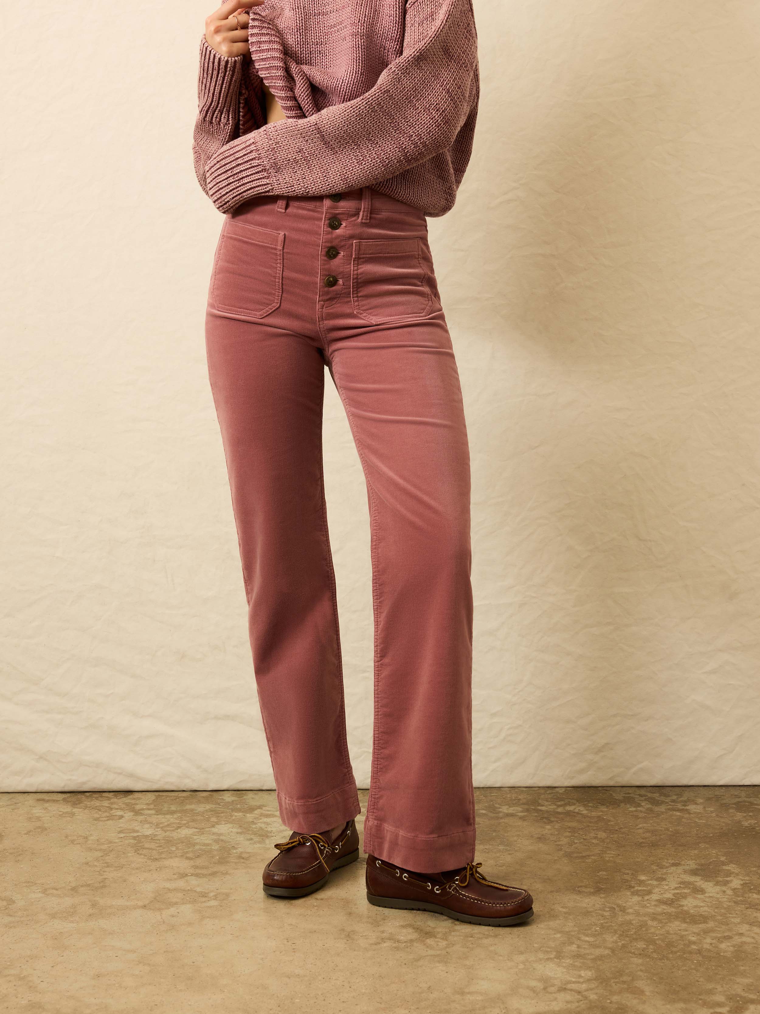 Stretch Terry Cord Patch Pocket Pant - Sedona | Faherty Brand