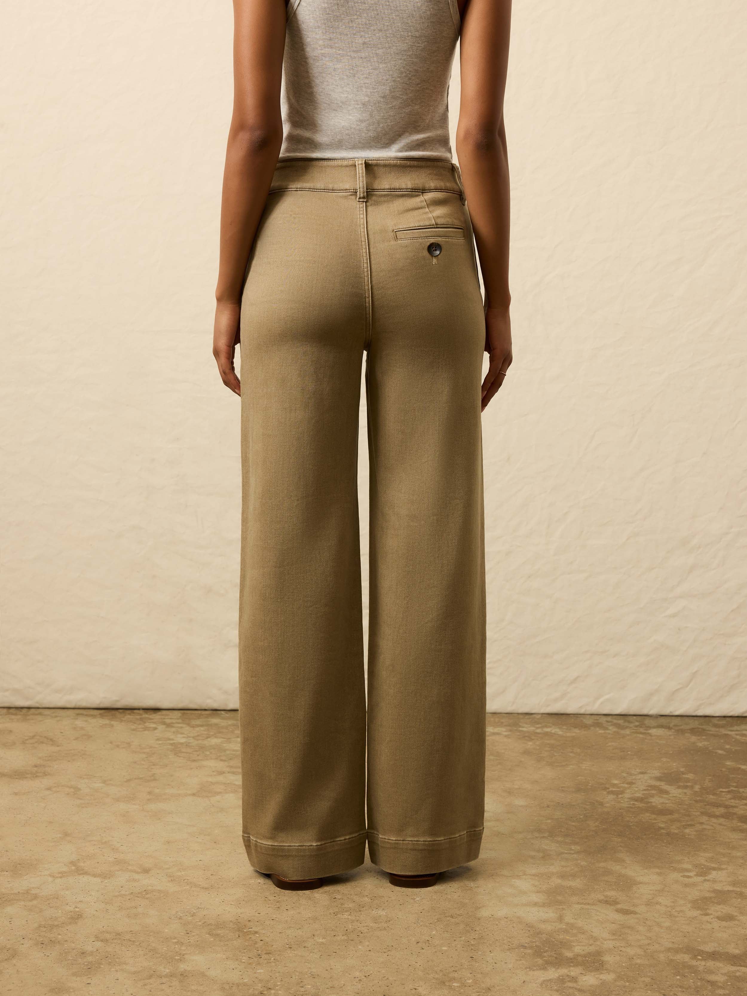 Stretch Terry Sailor Trouser - Desert Khaki | Faherty Brand