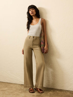 Stretch Terry Sailor Trouser - Desert Khaki
