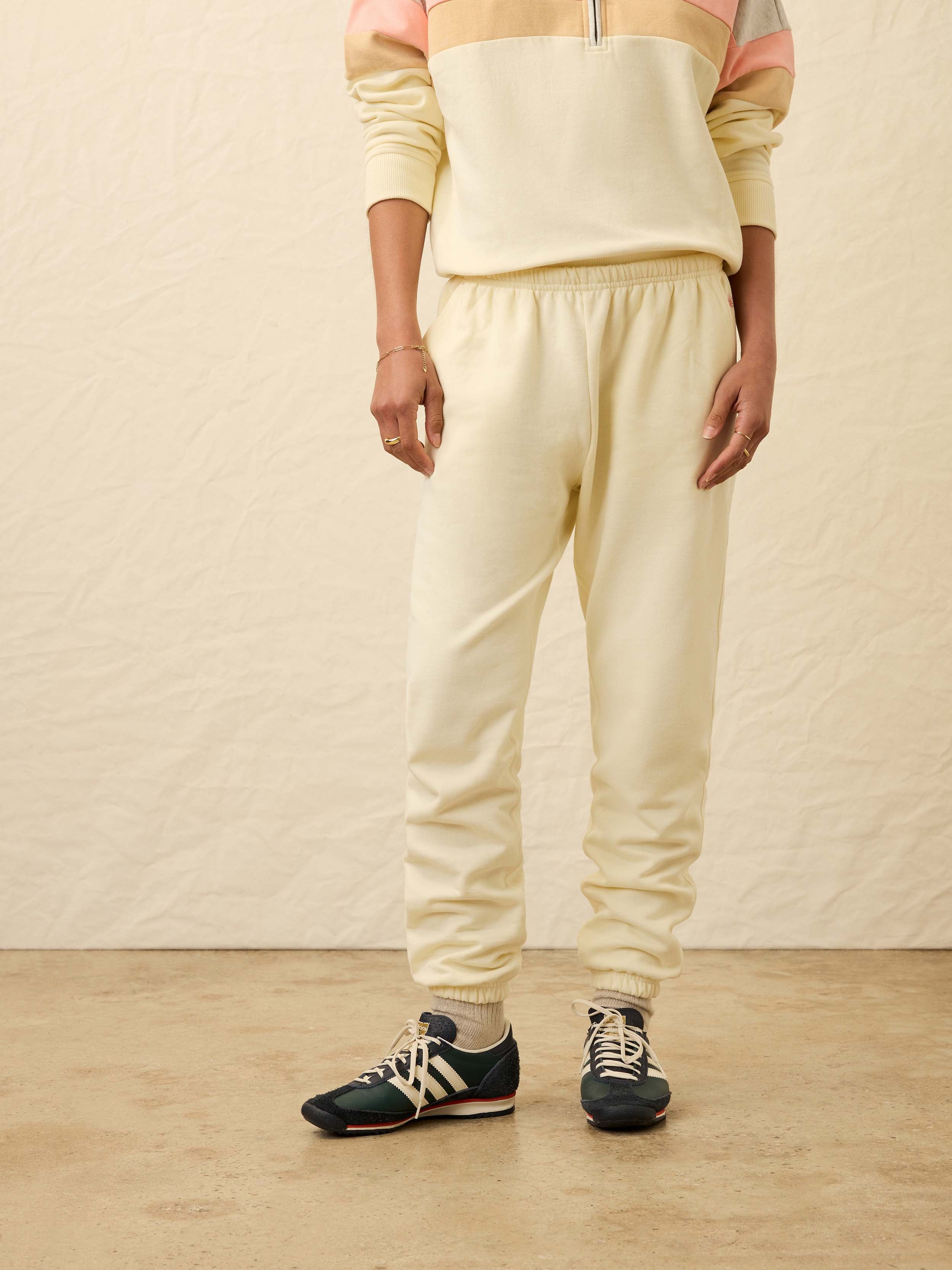 High Standard Fleece Sweatpant - Lemon Sorbet | Faherty Brand