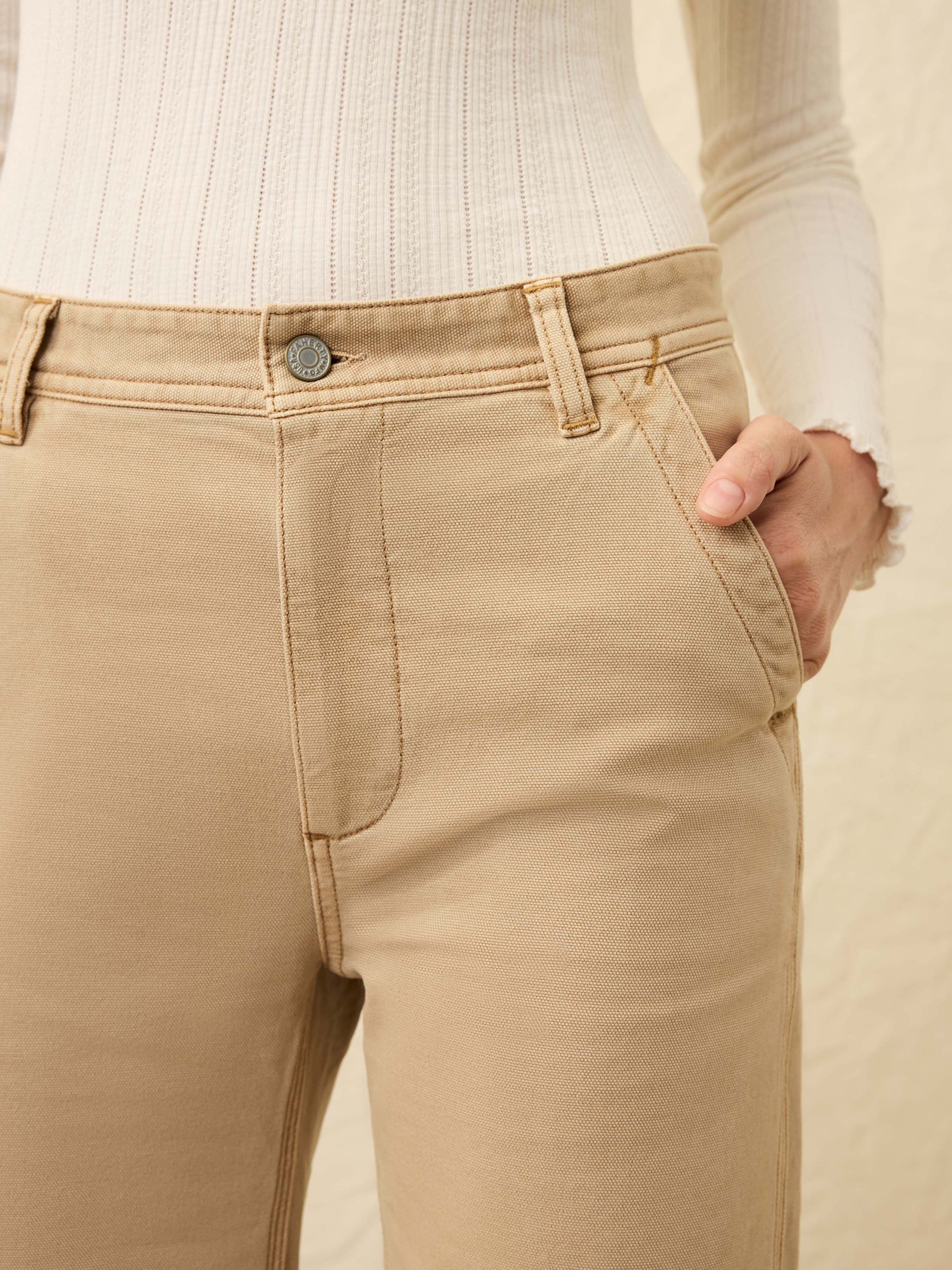 Sunwashed Canvas Dockside Pant - Sandy Khaki | Faherty Brand