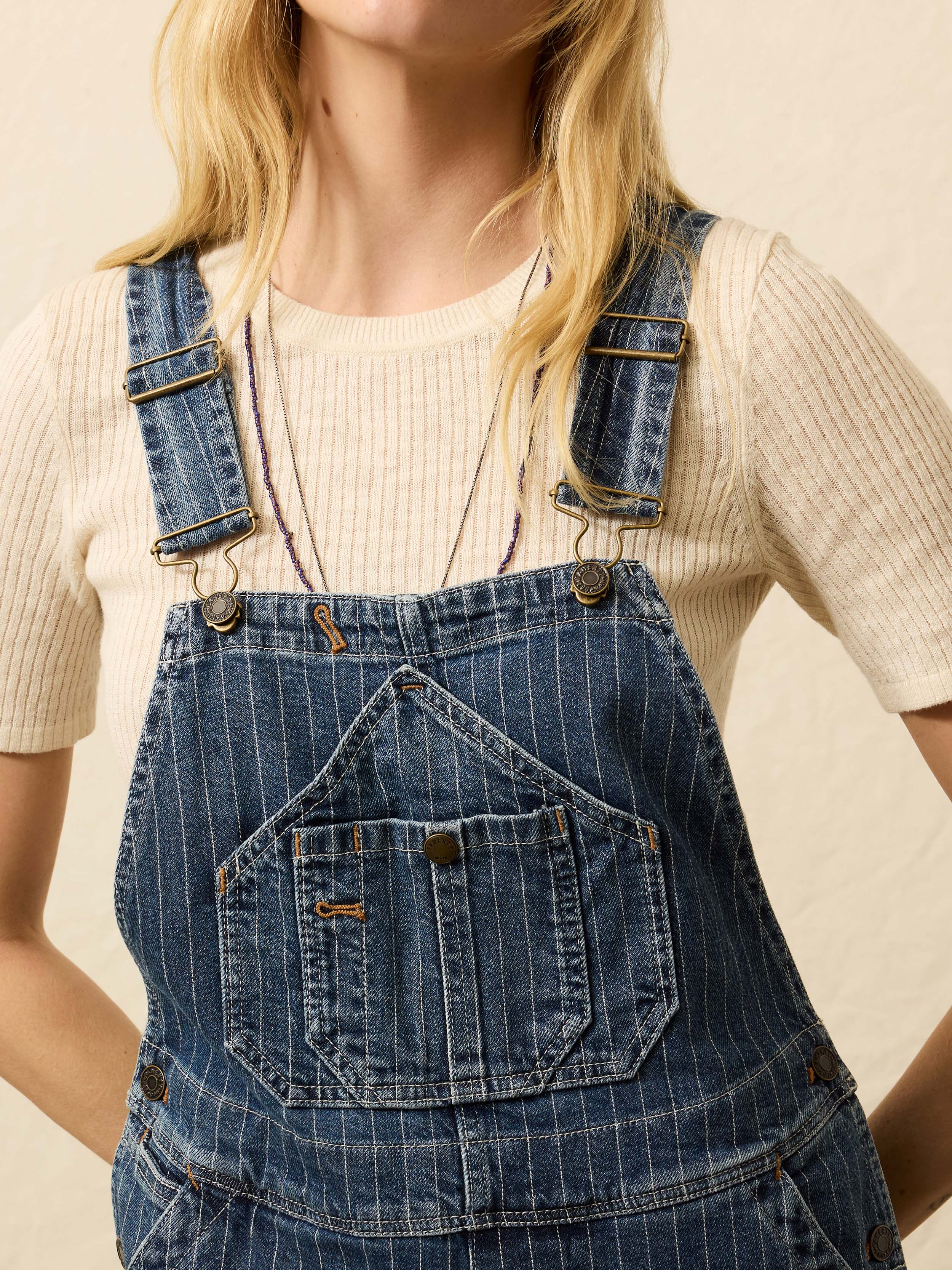 Denim Riveter Overall - Dusk Stripe Wash | Faherty Brand