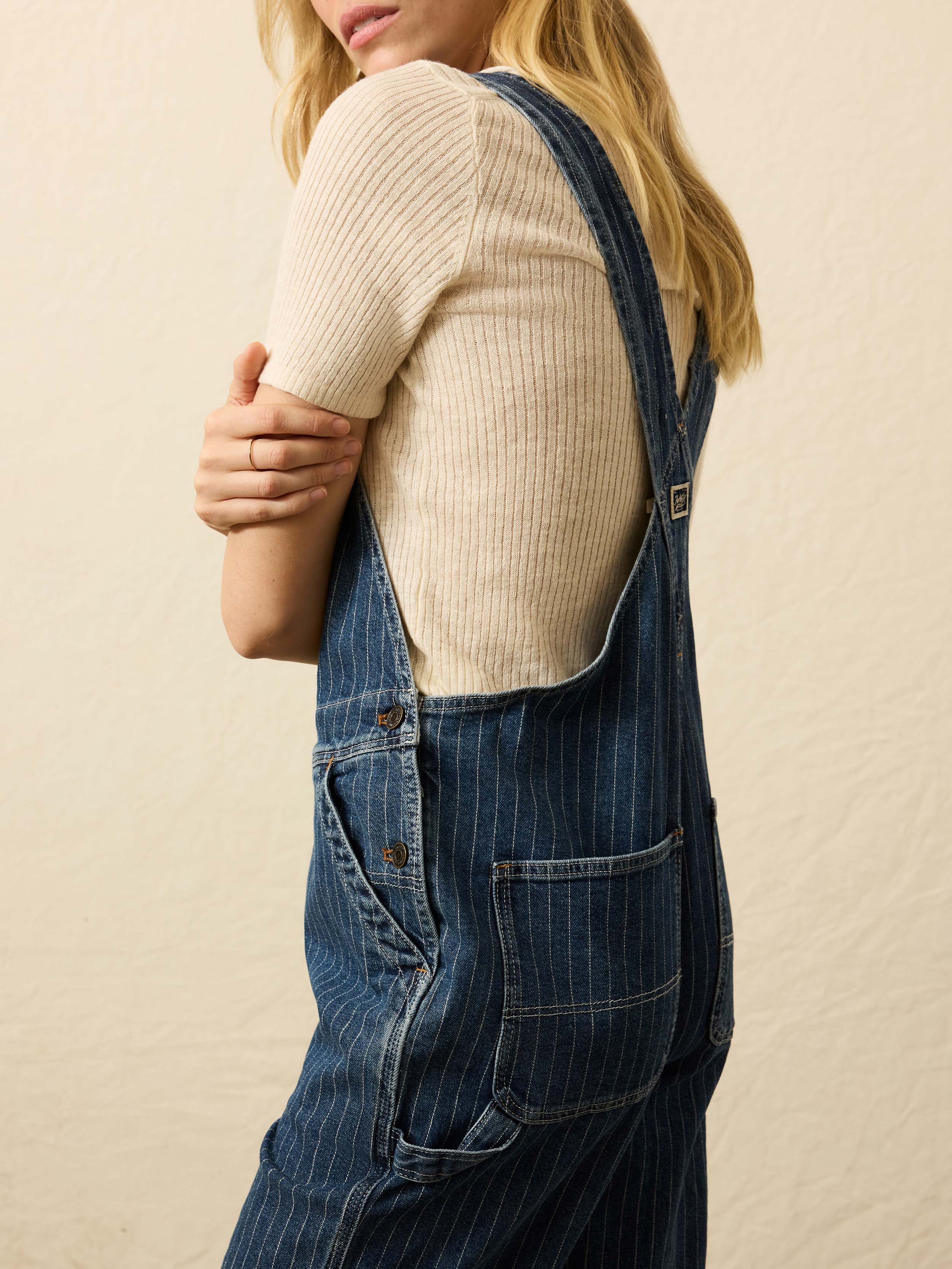 Denim Riveter Overall - Dusk Stripe Wash | Faherty Brand