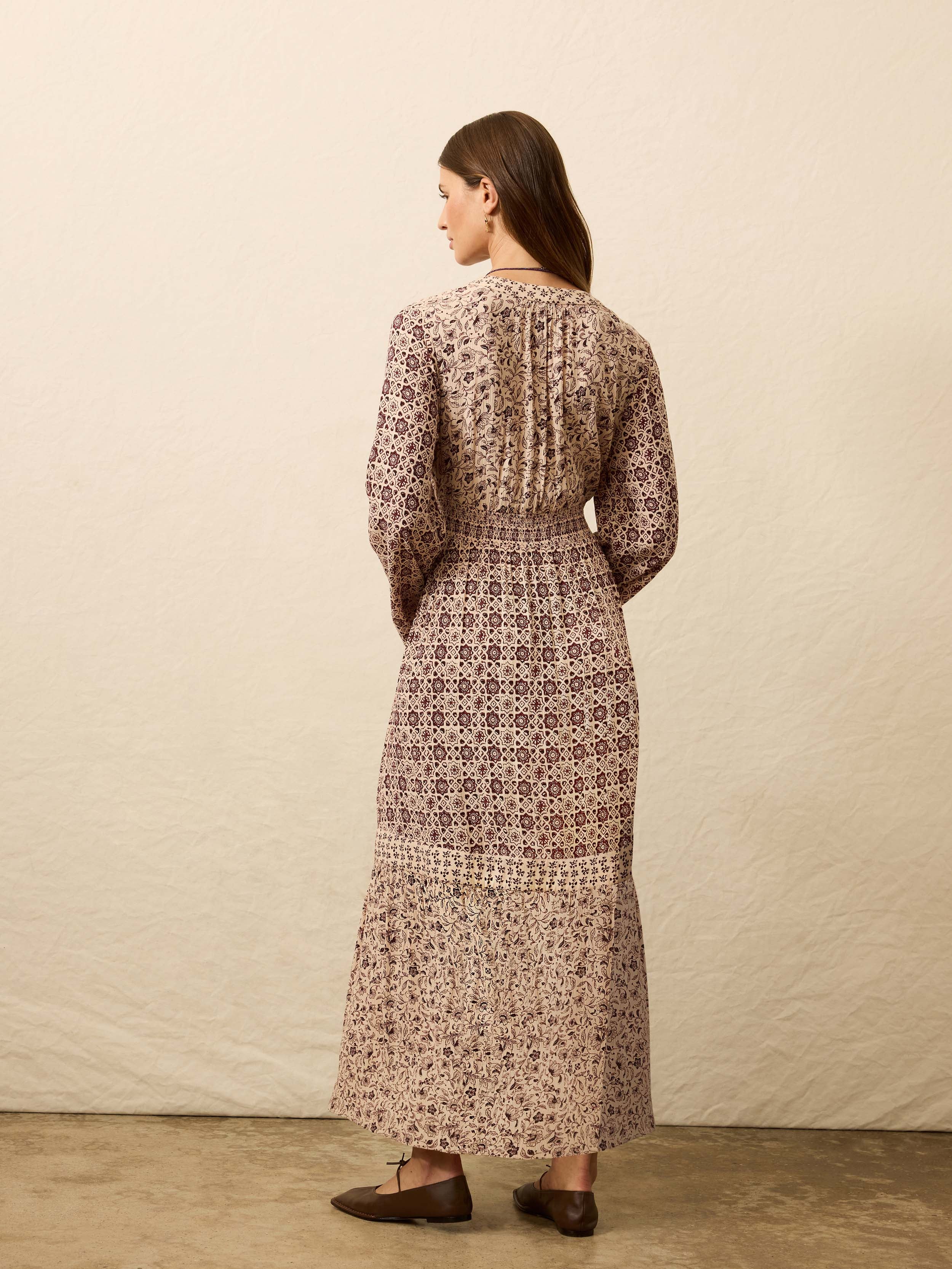 Dakota Dress - Sunrise Azulejos Mixed Print | Faherty Brand