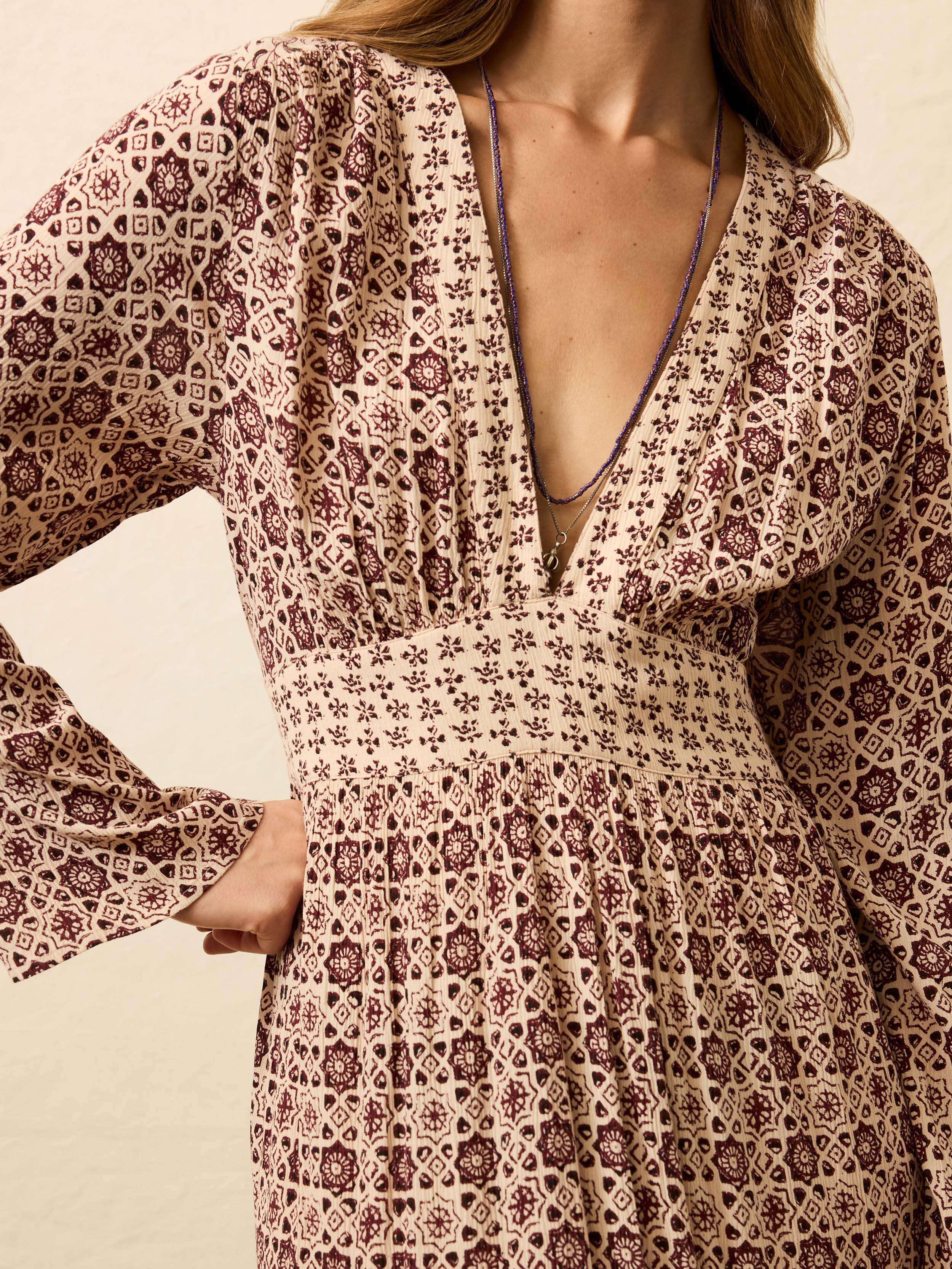 Dakota Dress - Sunrise Azulejos Mixed Print | Faherty Brand