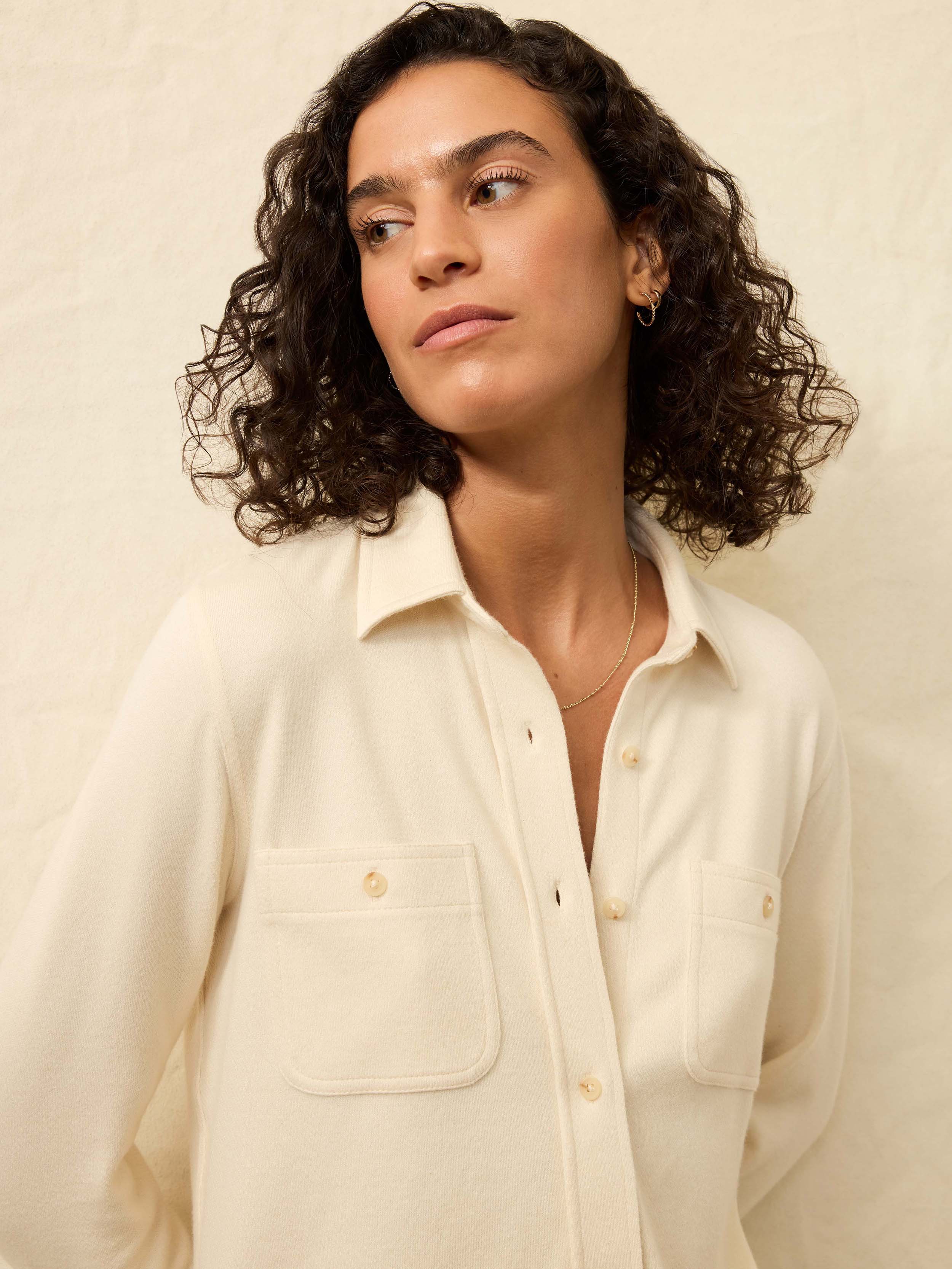 Legend™ Sweater Shirt - Light Oatmeal Twill | Faherty Brand