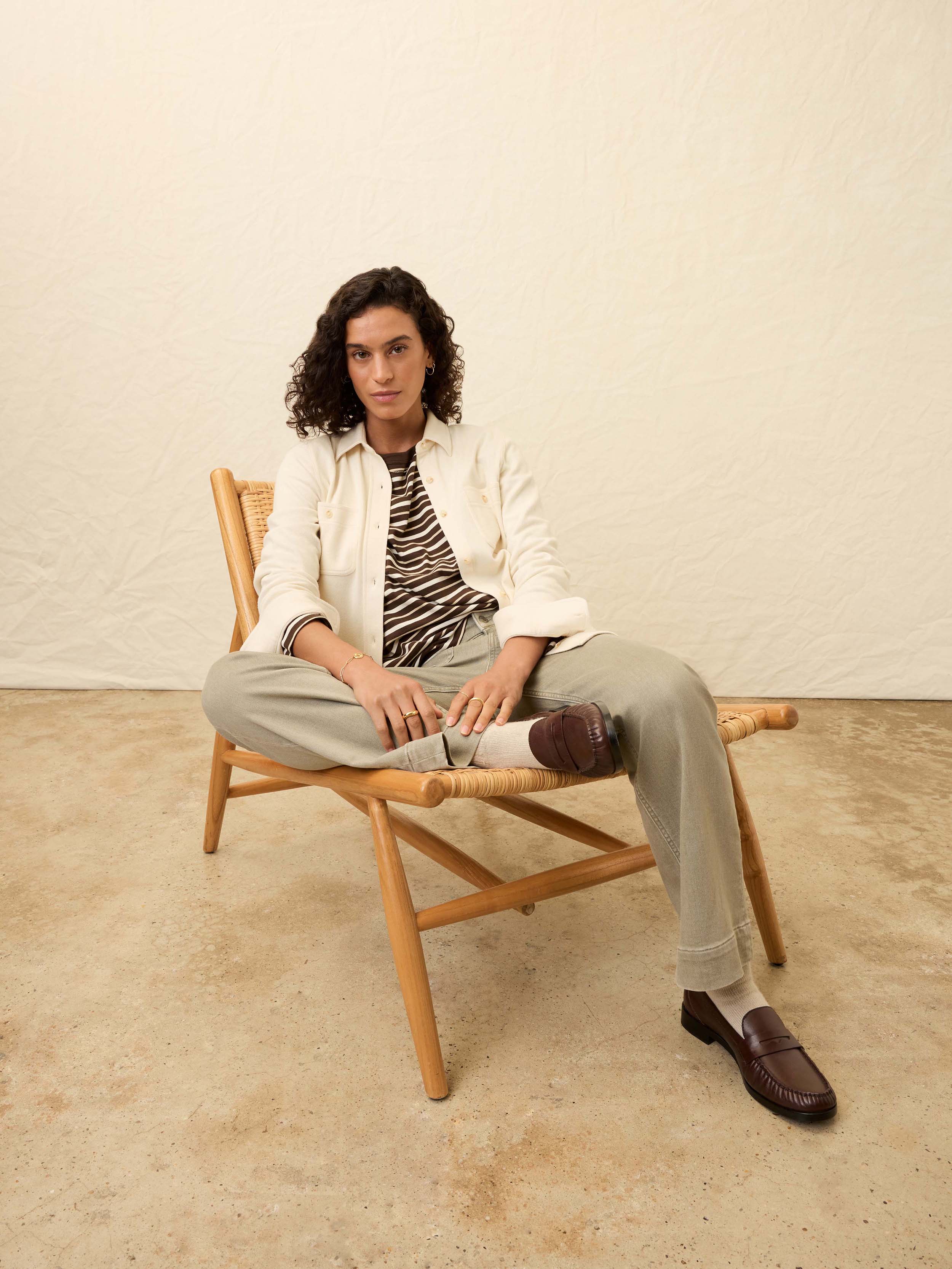Legend™ Sweater Shirt - Light Oatmeal Twill | Faherty Brand