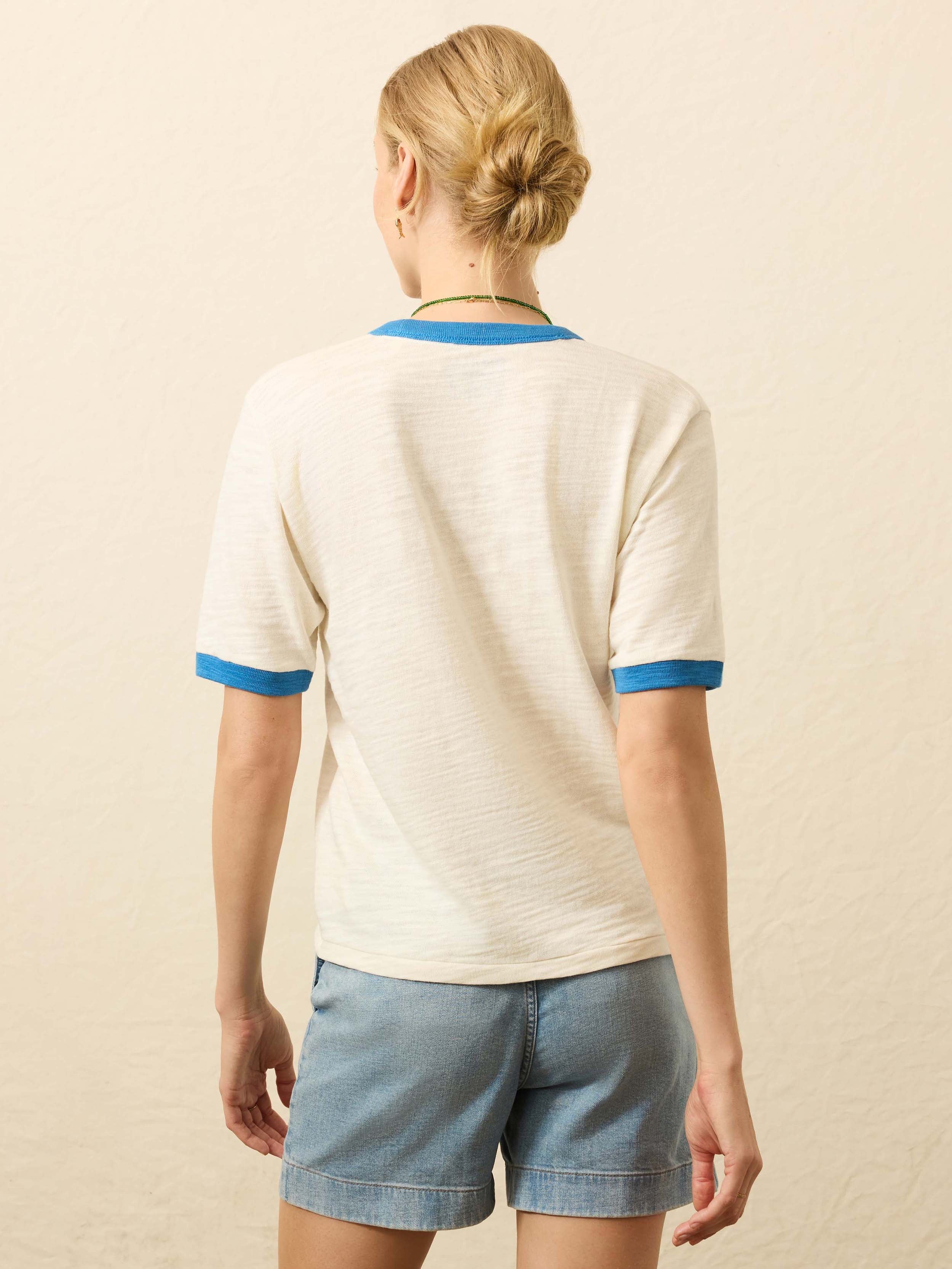 Sunwashed Slub Camp Tee - Lake Huron | Faherty Brand