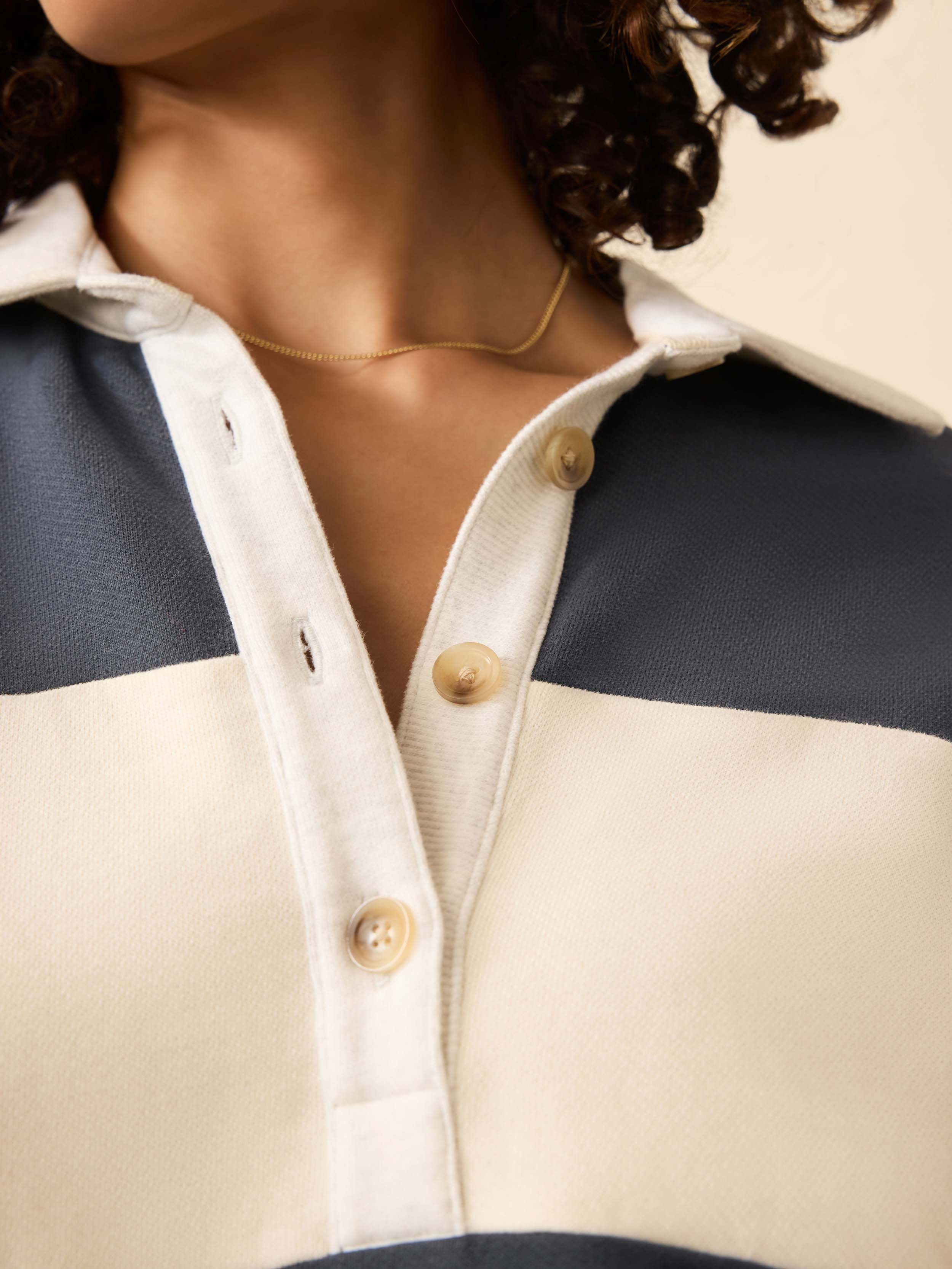 High Standard Fleece Rugby - Retro Moon | Faherty Brand