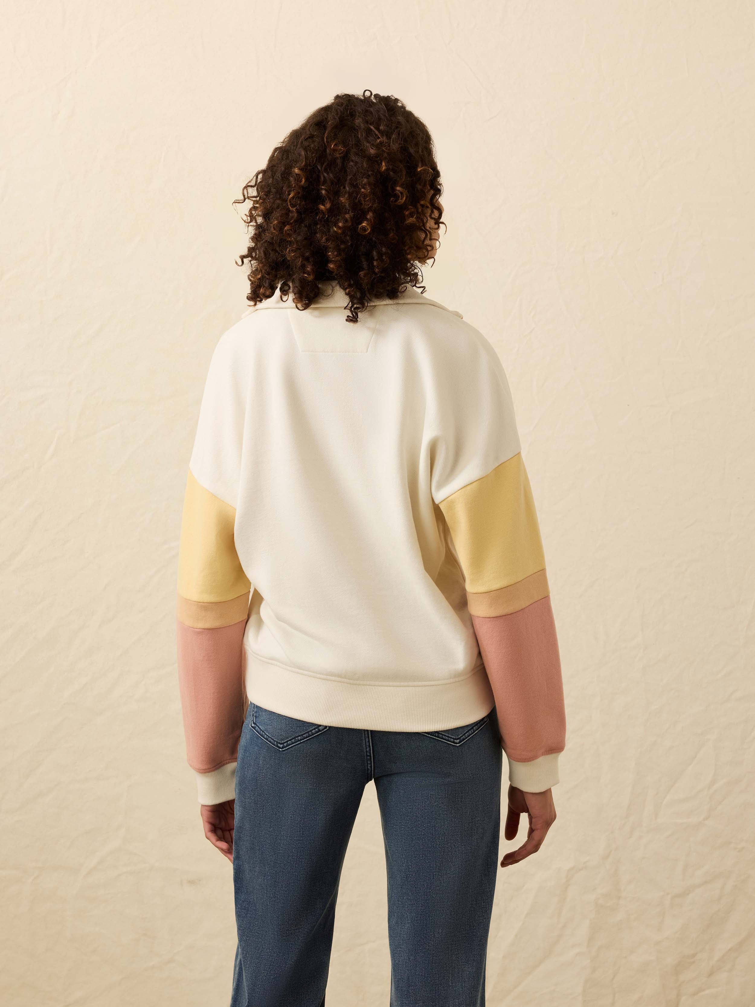 High Standard Fleece Quarter Zip - Sunset Dusk | Faherty Brand