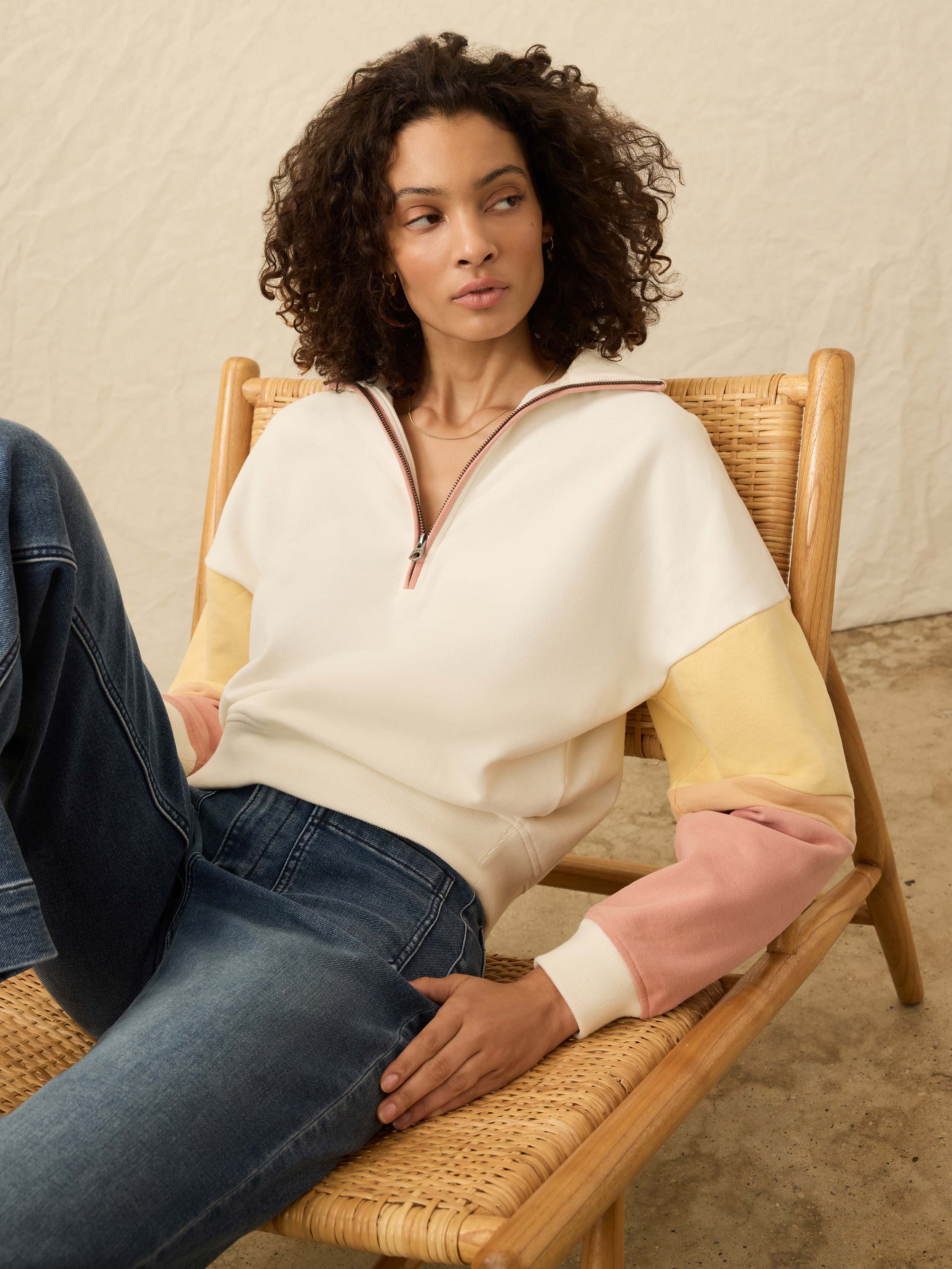 High Standard Fleece Quarter Zip - Sunset Dusk | Faherty Brand