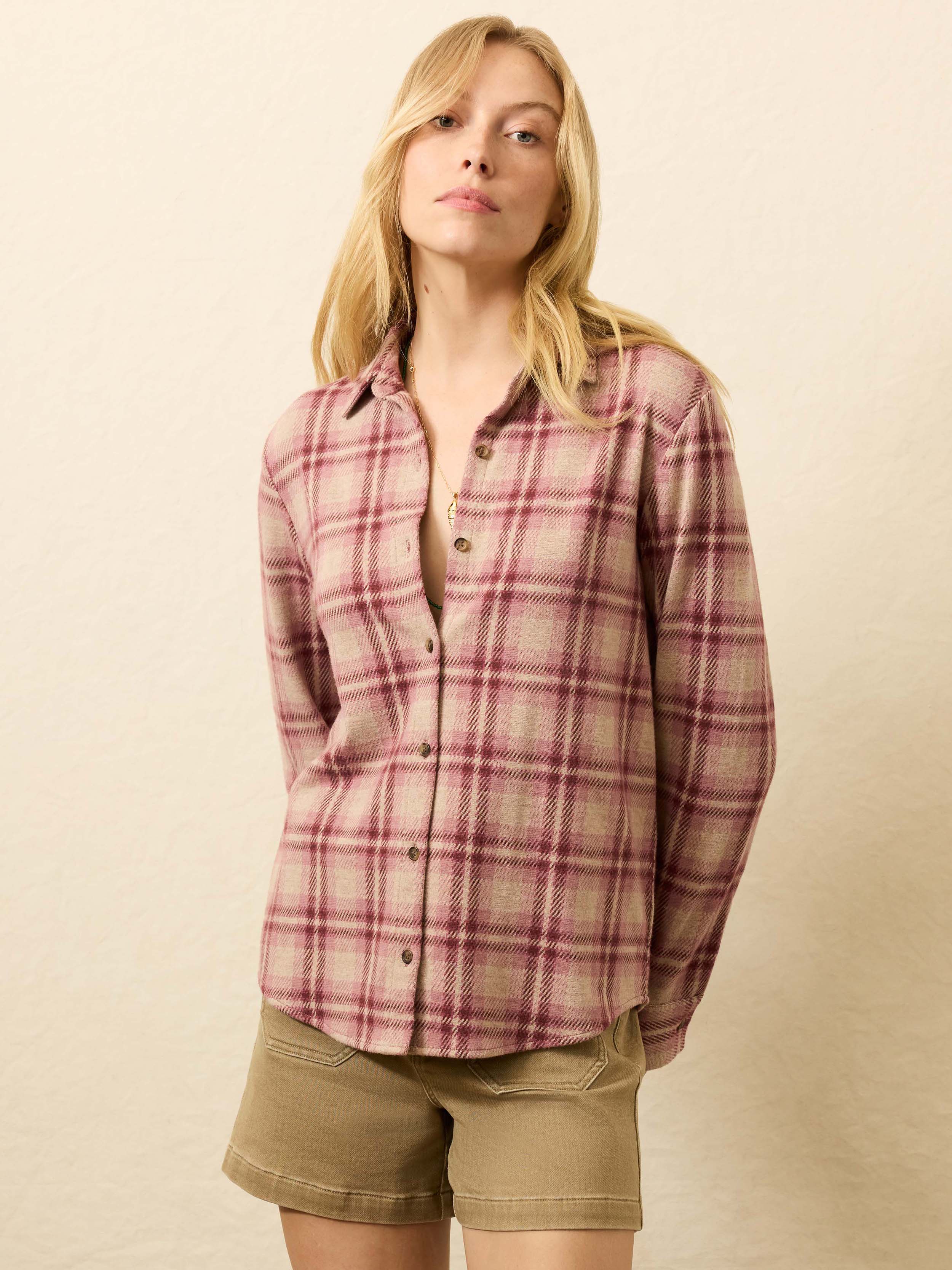 Legend™ Sweater Classic Shirt - Berry Coast Plaid | Faherty Brand
