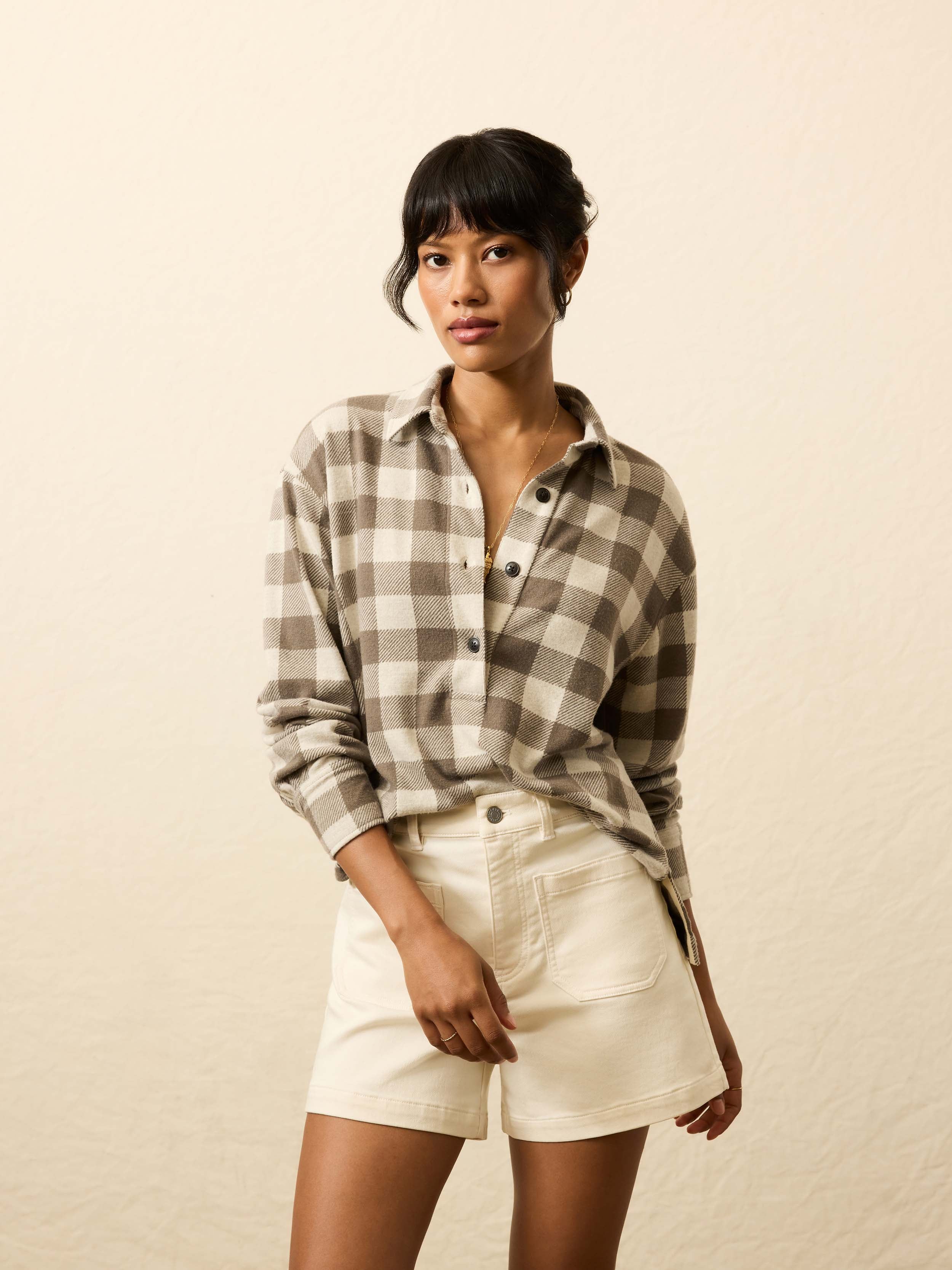 Legend™ Sweater Classic Popover - Brown Oat Buffalo | Faherty Brand