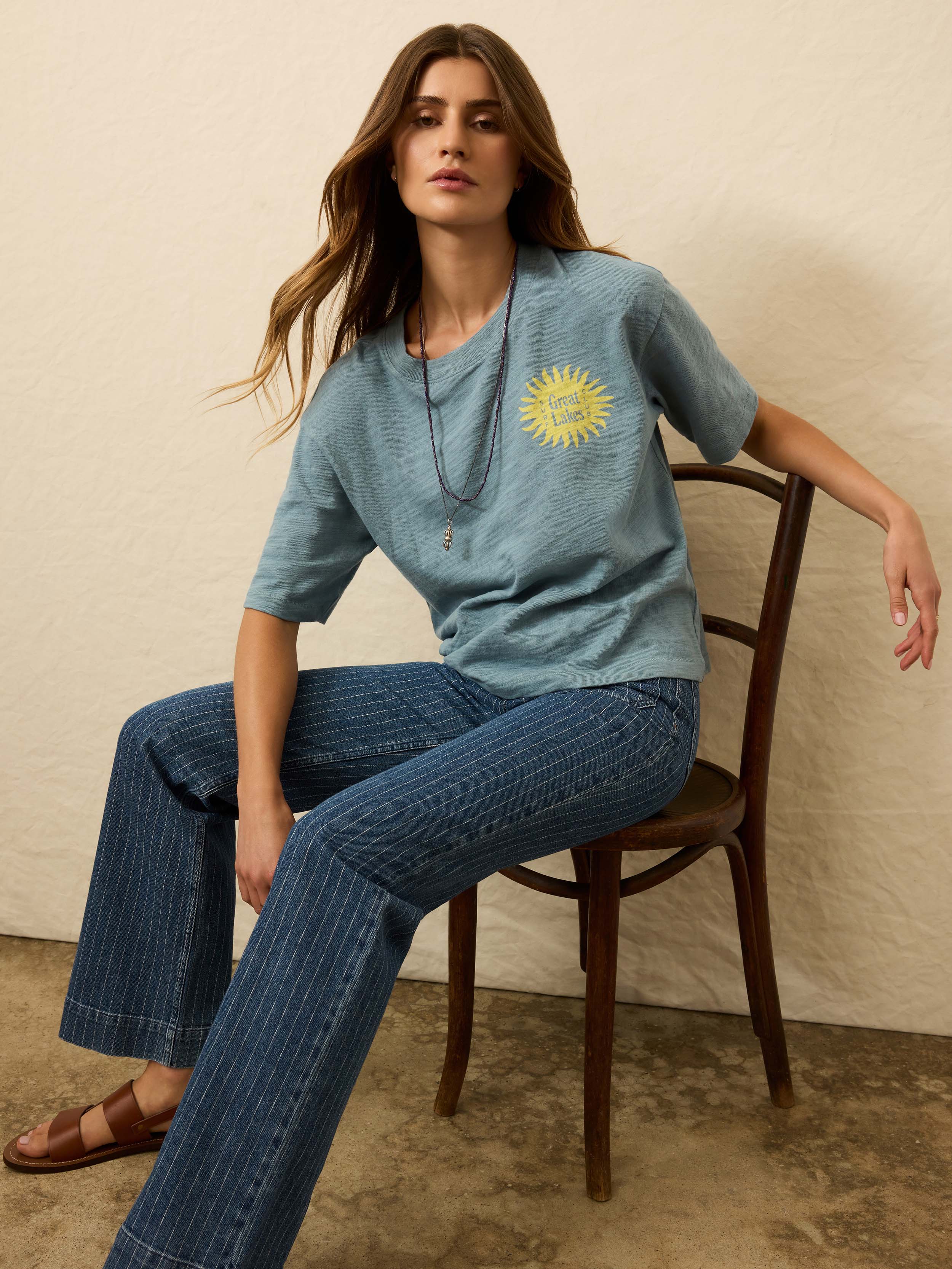 Sunwashed Essential Tee - Citadel